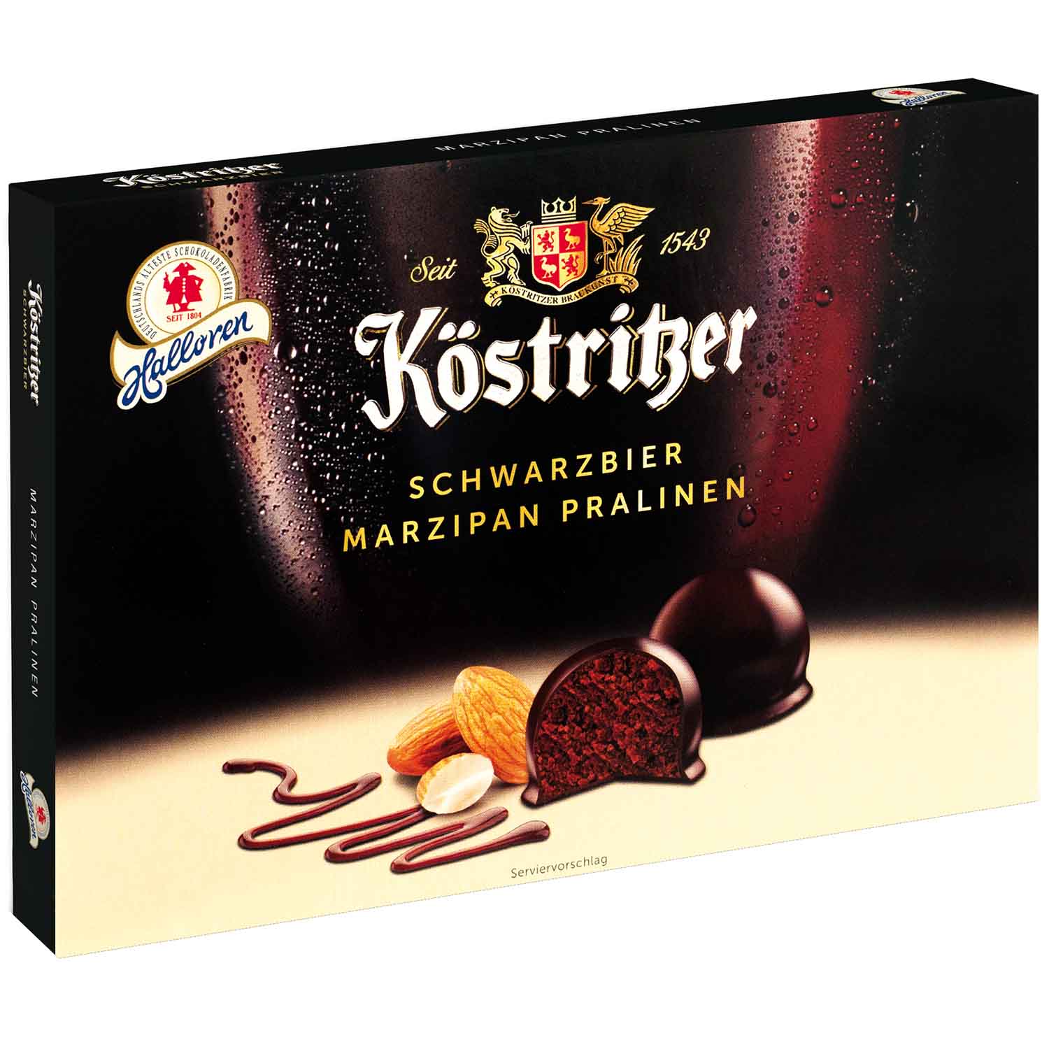 Halloren Köstritzer Schwarzbier Marzipan Pralinen 250g