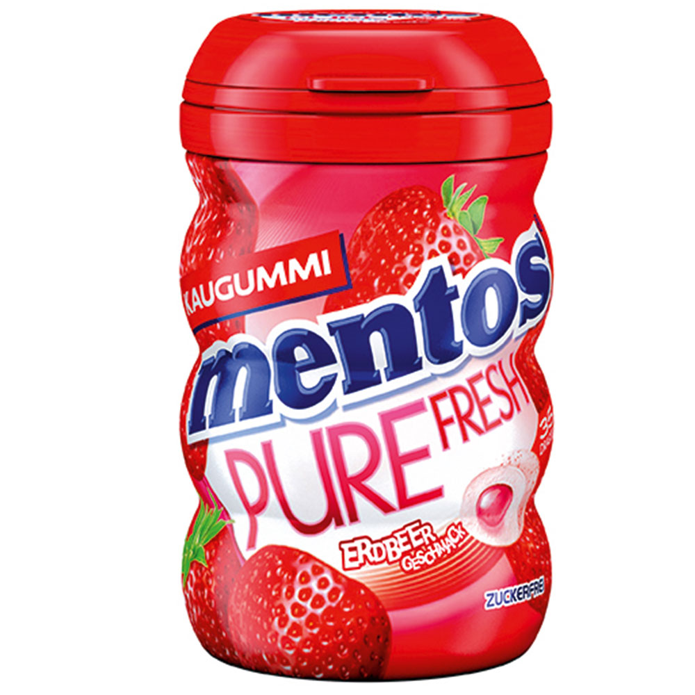 mentos Pure Fresh Kaugummi Erdbeer zuckerfrei 35er