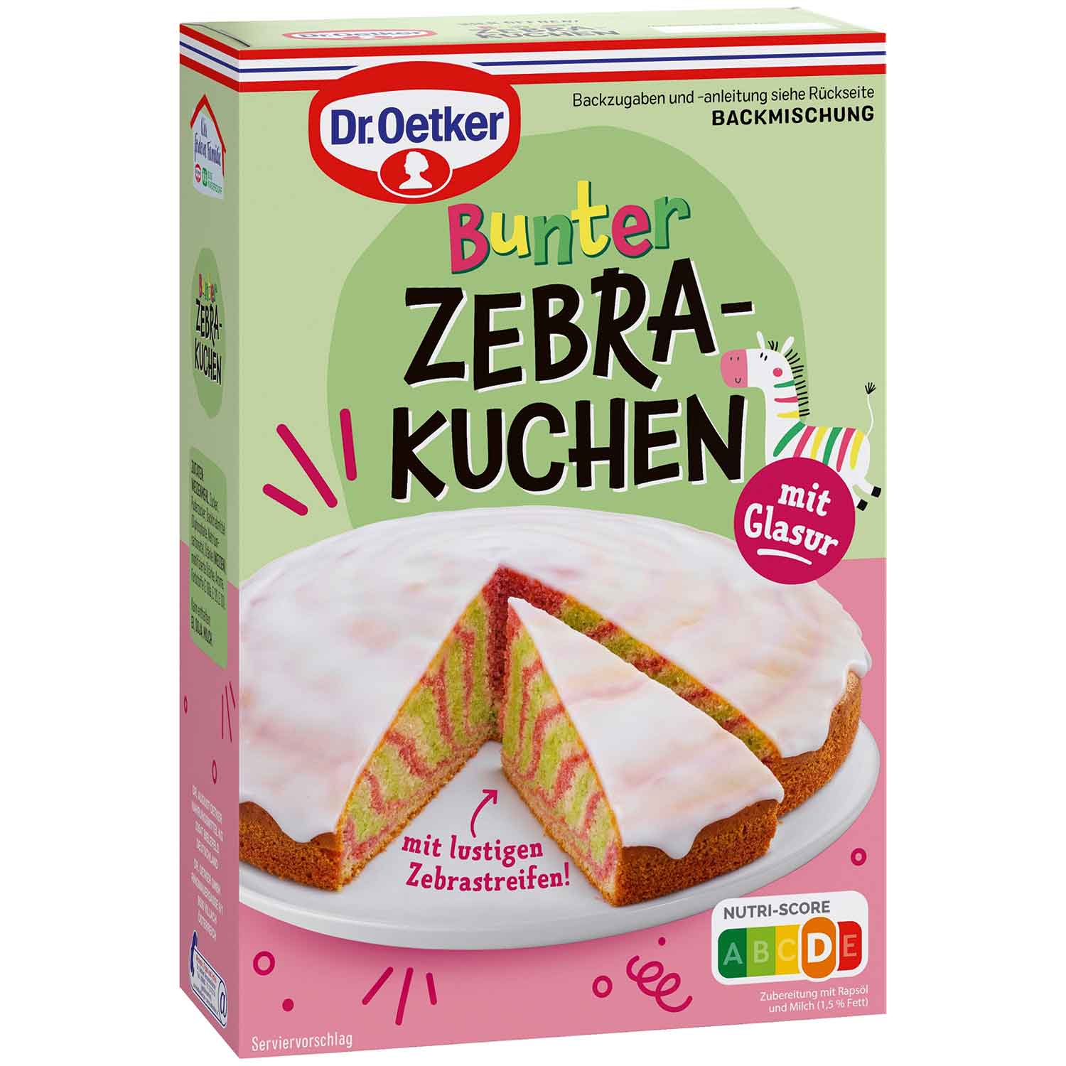 Dr. Oetker Backmischung Bunter Zebrakuchen 515g