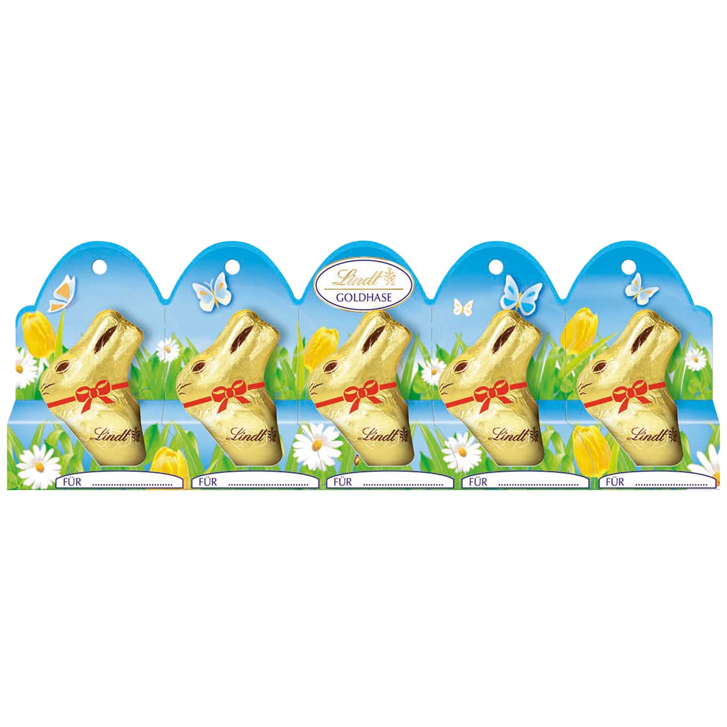 Lindt Mini-Goldhasen 'Blumenwiese' 5er