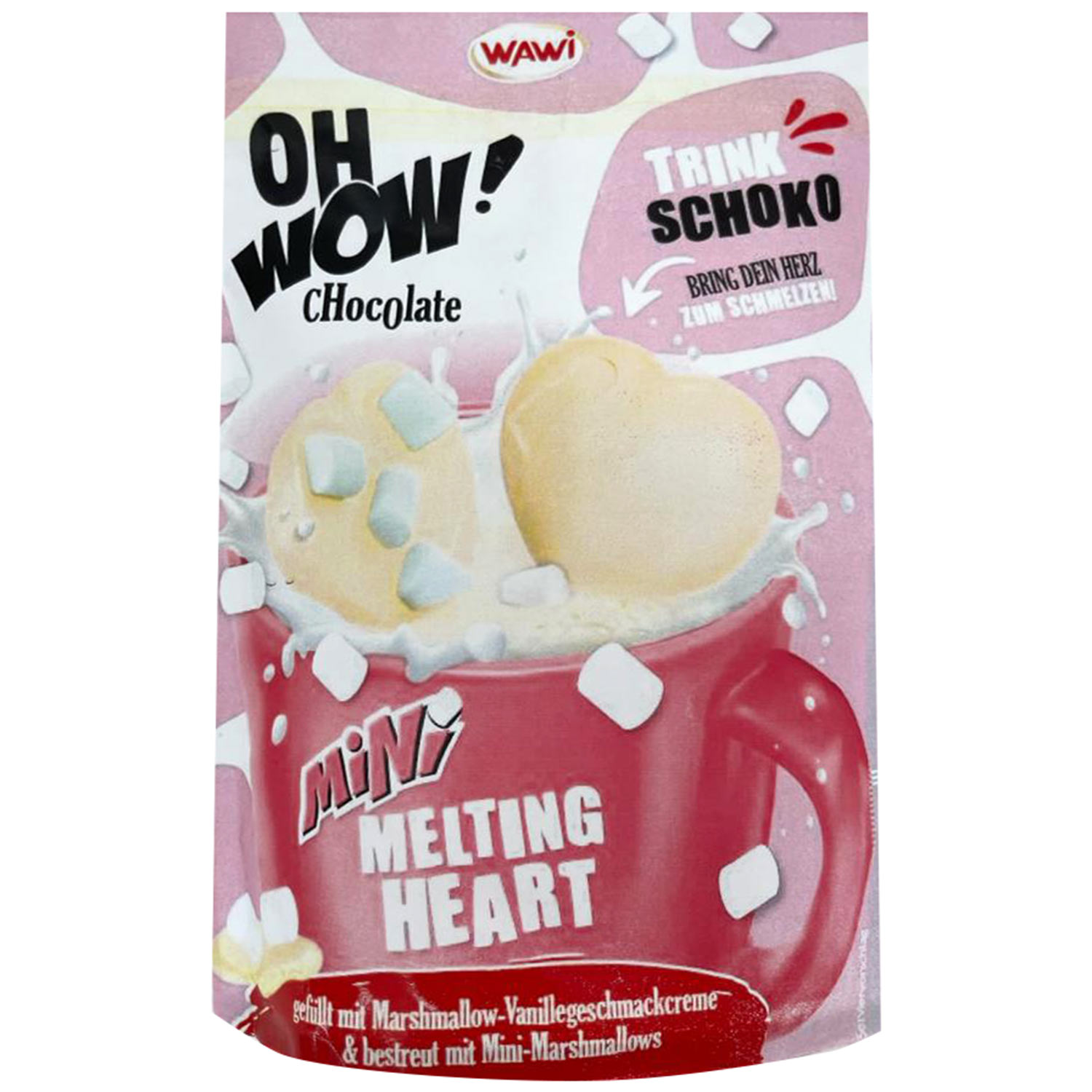 OH WOW! Chocolate Mini Melting Heart Weiße Schokolade Vanille 110g