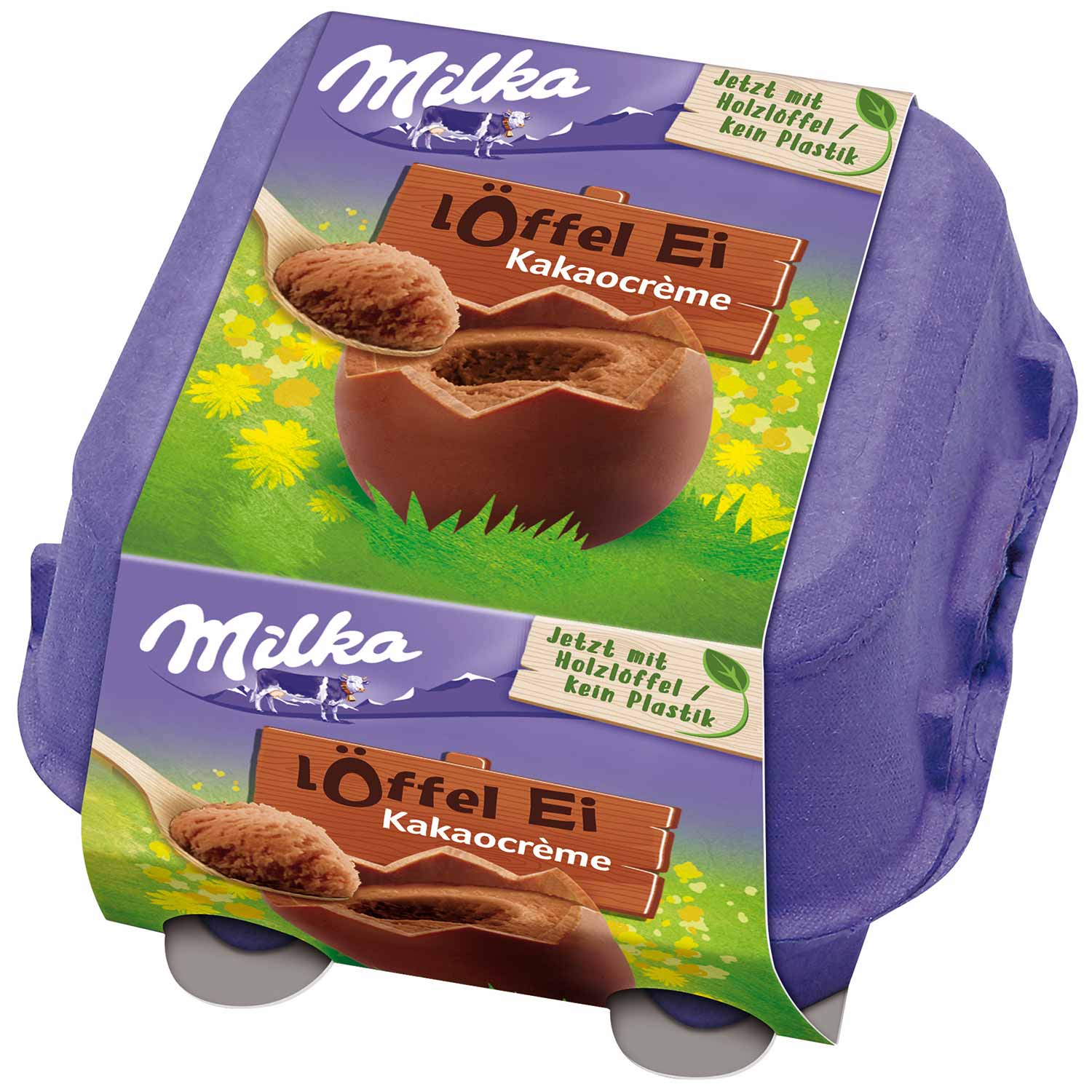 Milka Löffel-Ei Kakaocrème 4x34g