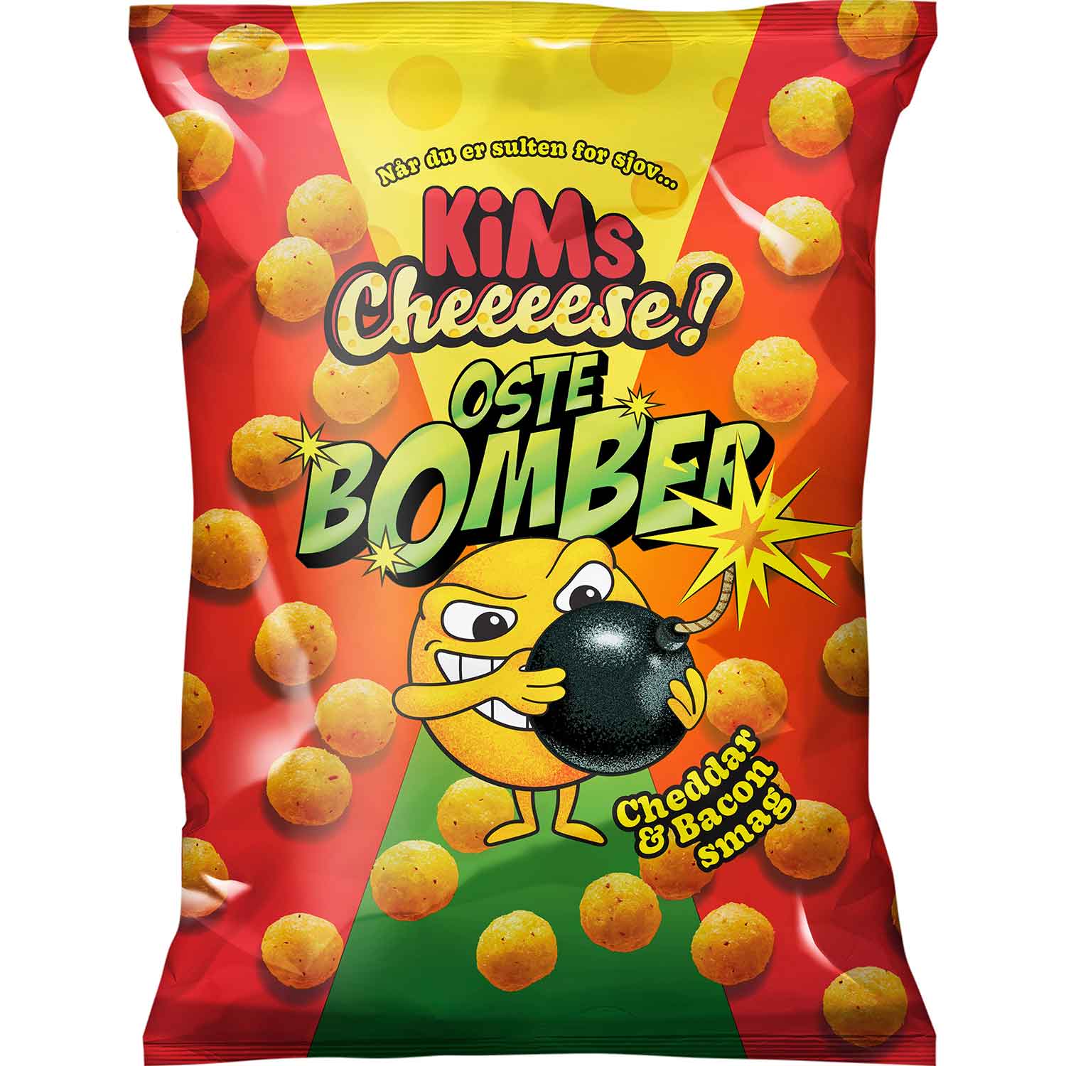 KiMs Cheese Ostebomber Cheddar & Bacon 135g