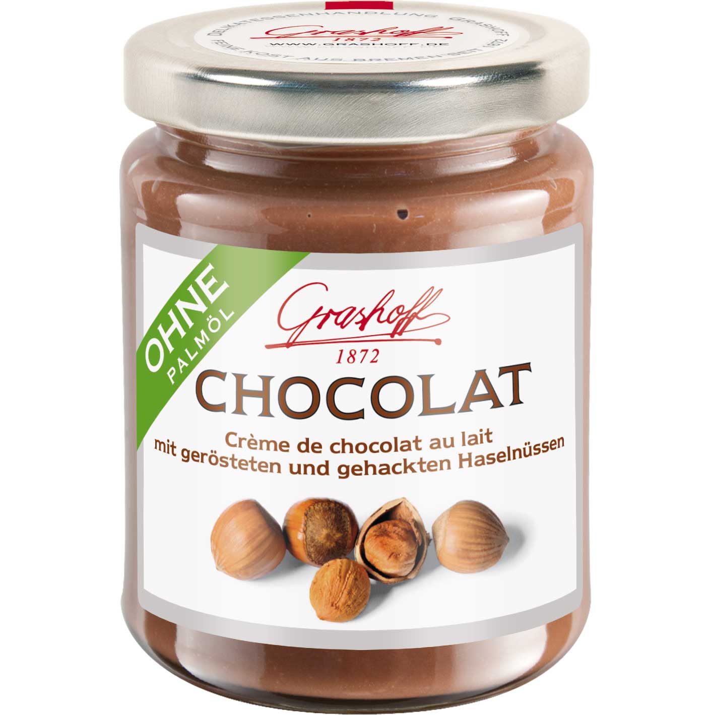 Grashoff Chocolat Crème de chocolat au lait mit Haselnüssen 235g