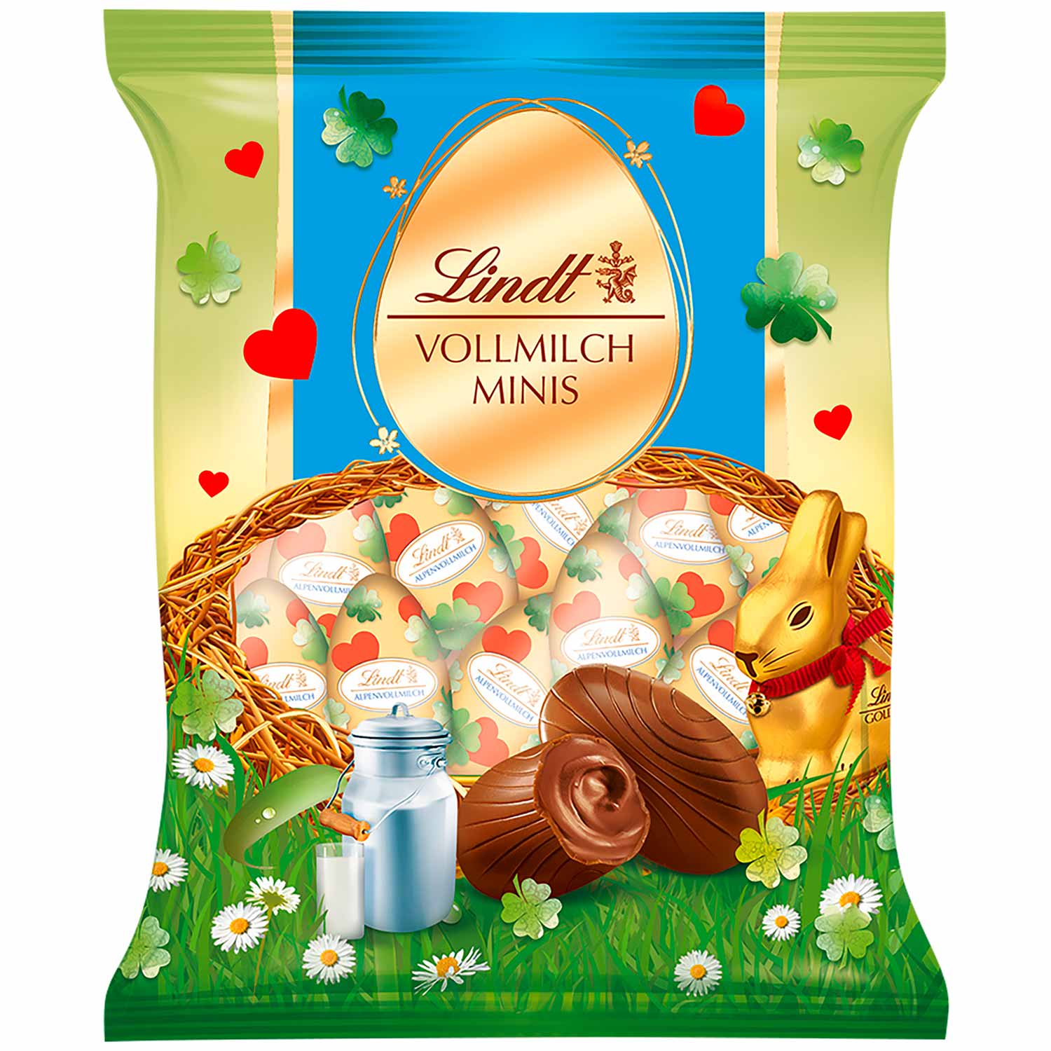 Lindt Glücksbringer Edition Mini-Eier Vollmilch 180g