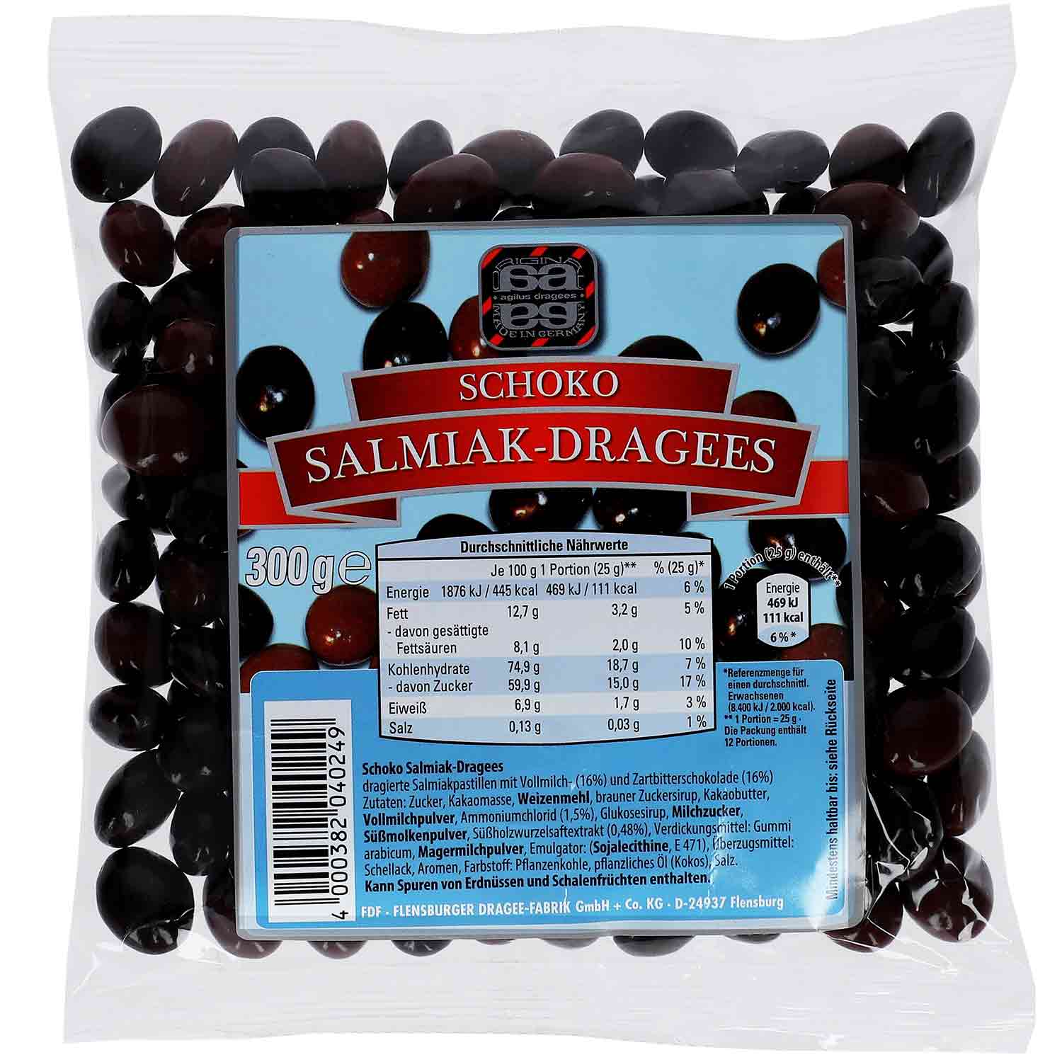 agilus dragees Schoko-Salmiak-Dragees 300g