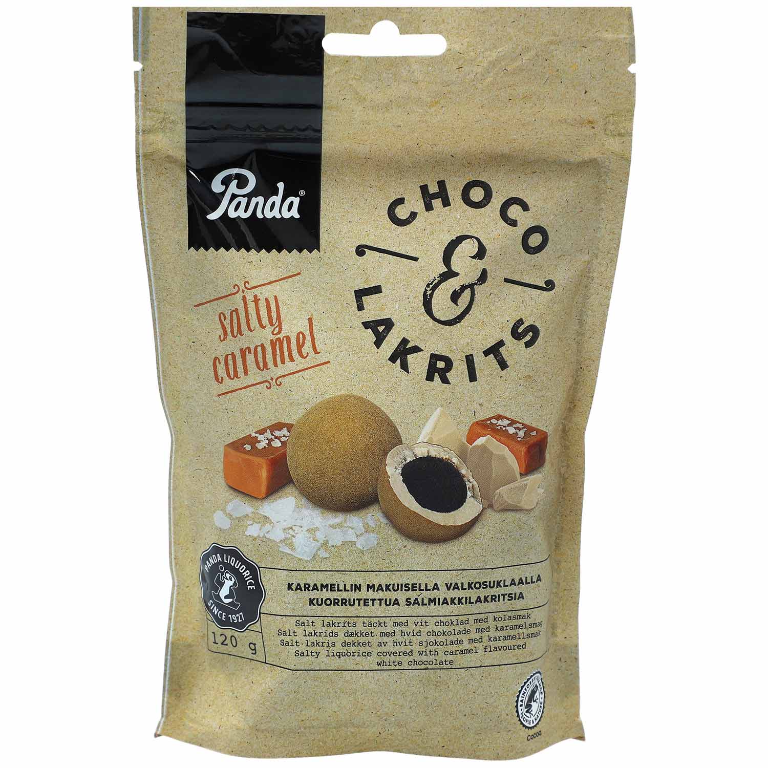 Panda Choco & Lakrits Salty Caramel 120g
