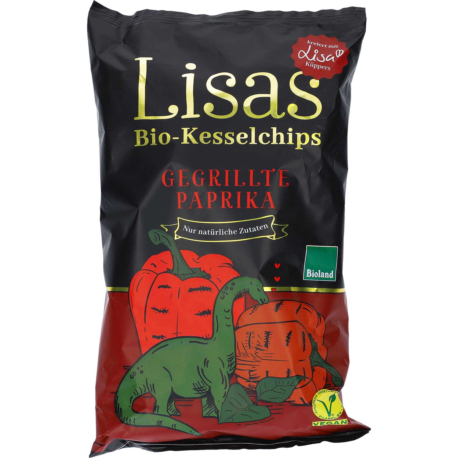 Lisas Bio-Kesselchips Gegrillte Paprika 125g