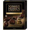 Schwarze Herren Schokolade Feinste dunkle Pralinés 124g