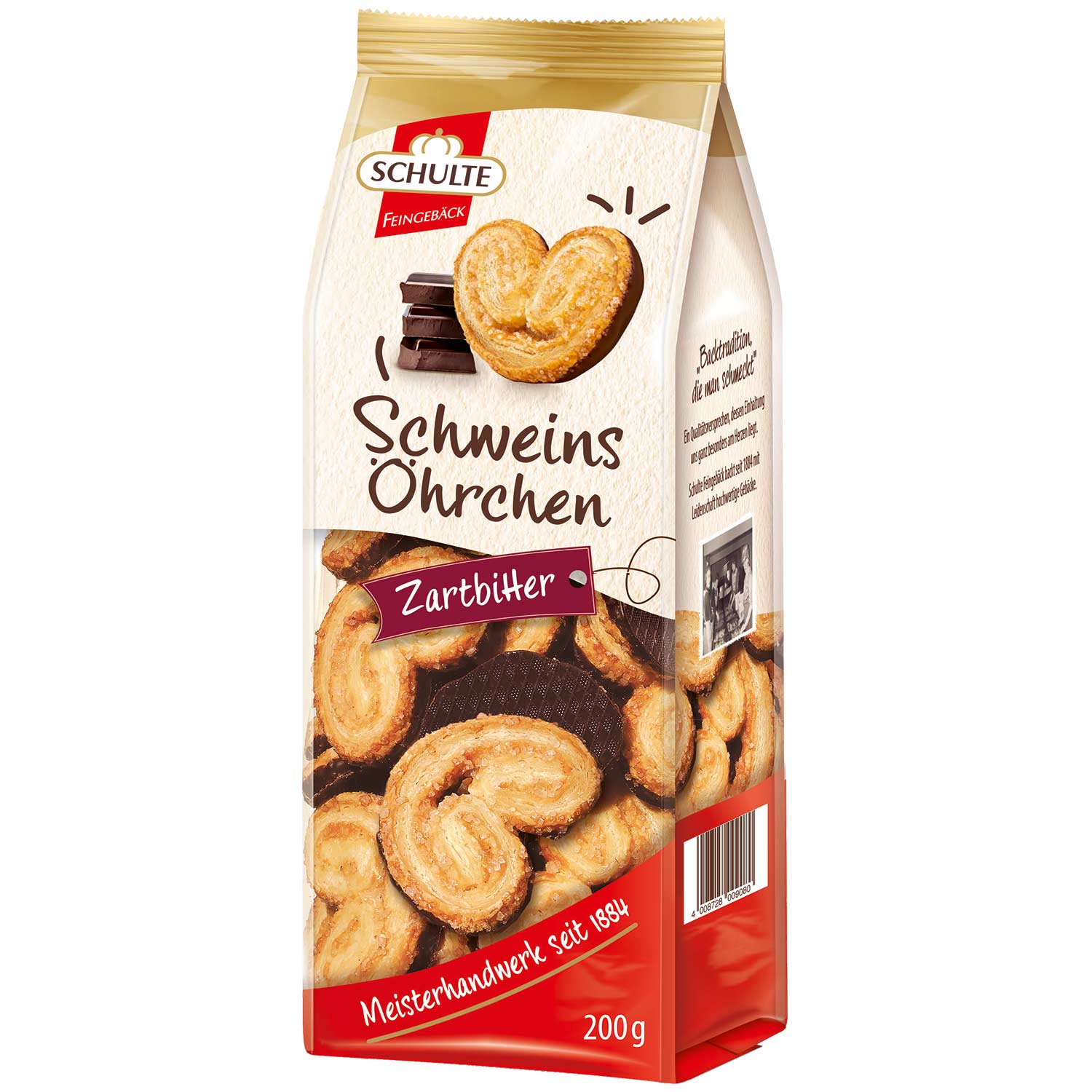 Schulte Schweinsöhrchen Zartbitter 200g