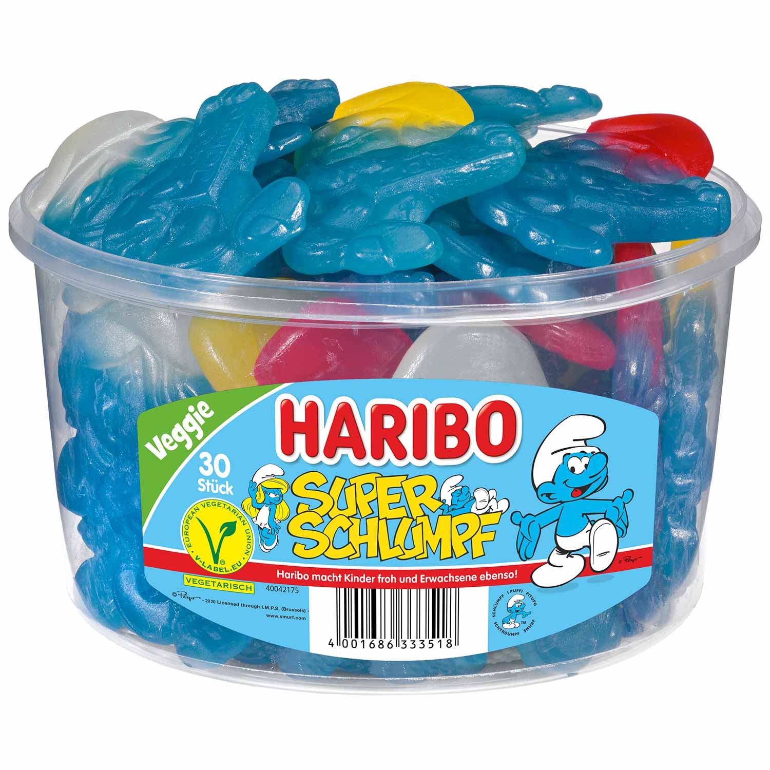 Haribo Super Schlumpf veggie 30er