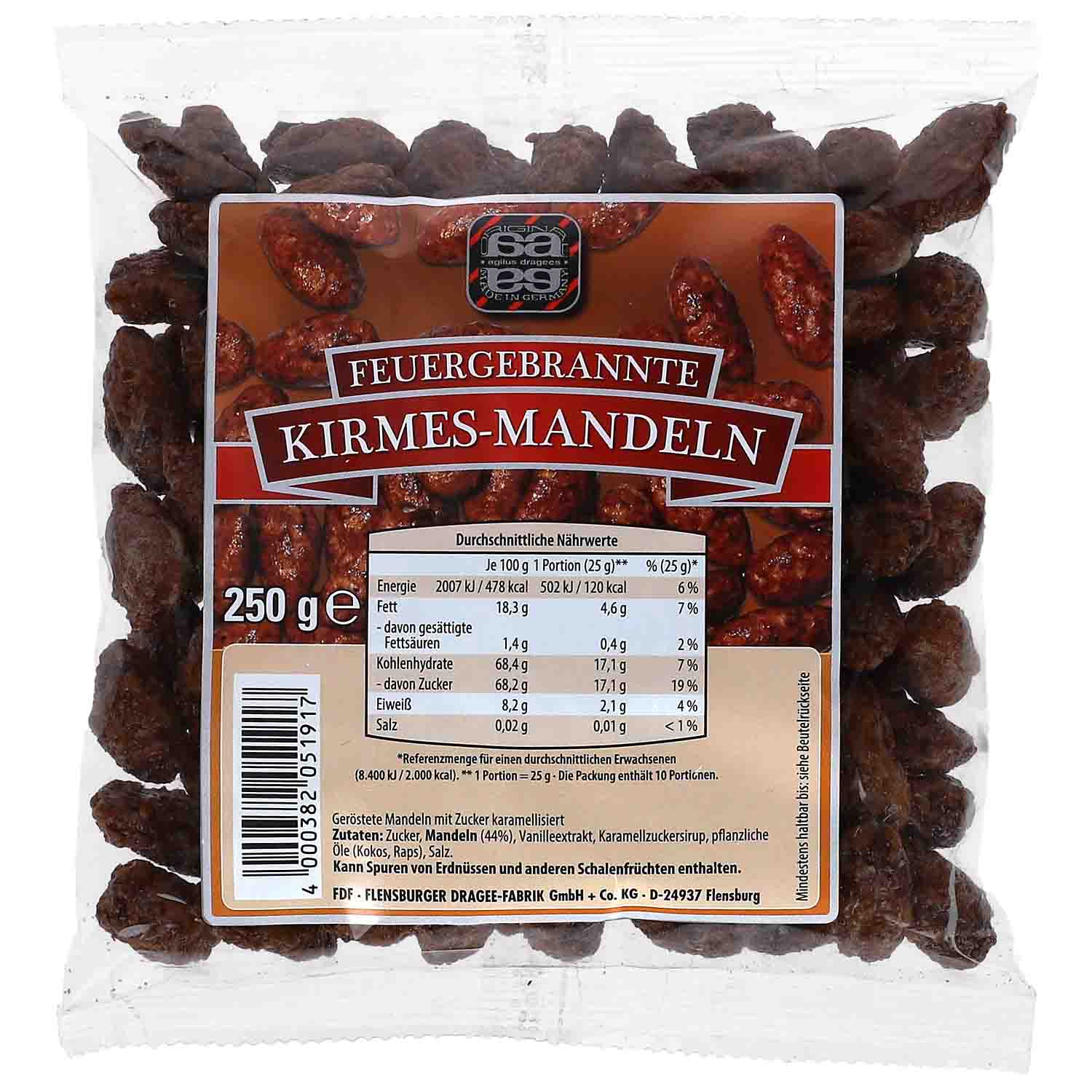 agilus dragees Feuergebrannte Kirmes-Mandeln 250g