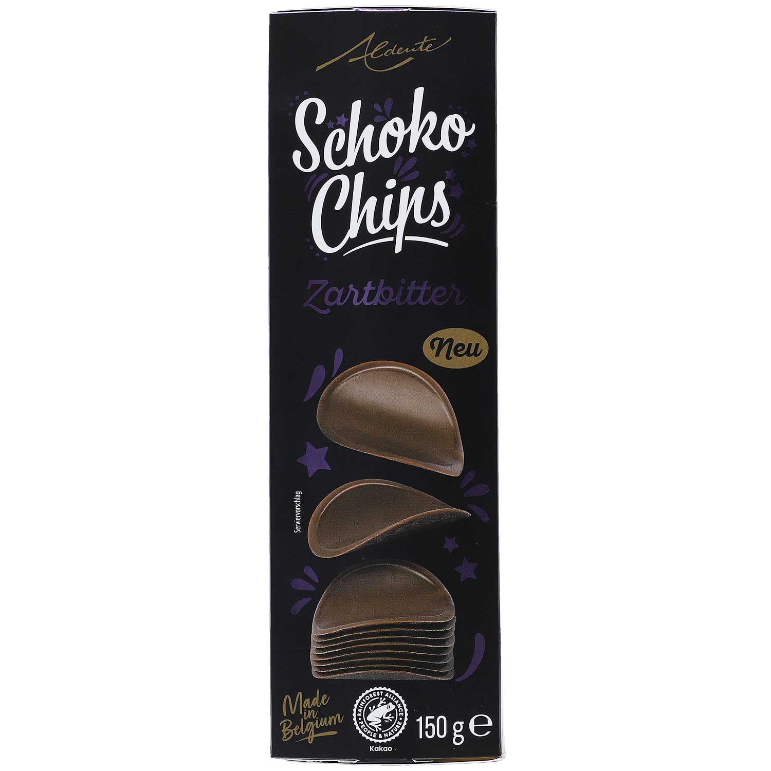 Aldente Schoko Chips Zartbitter 150g