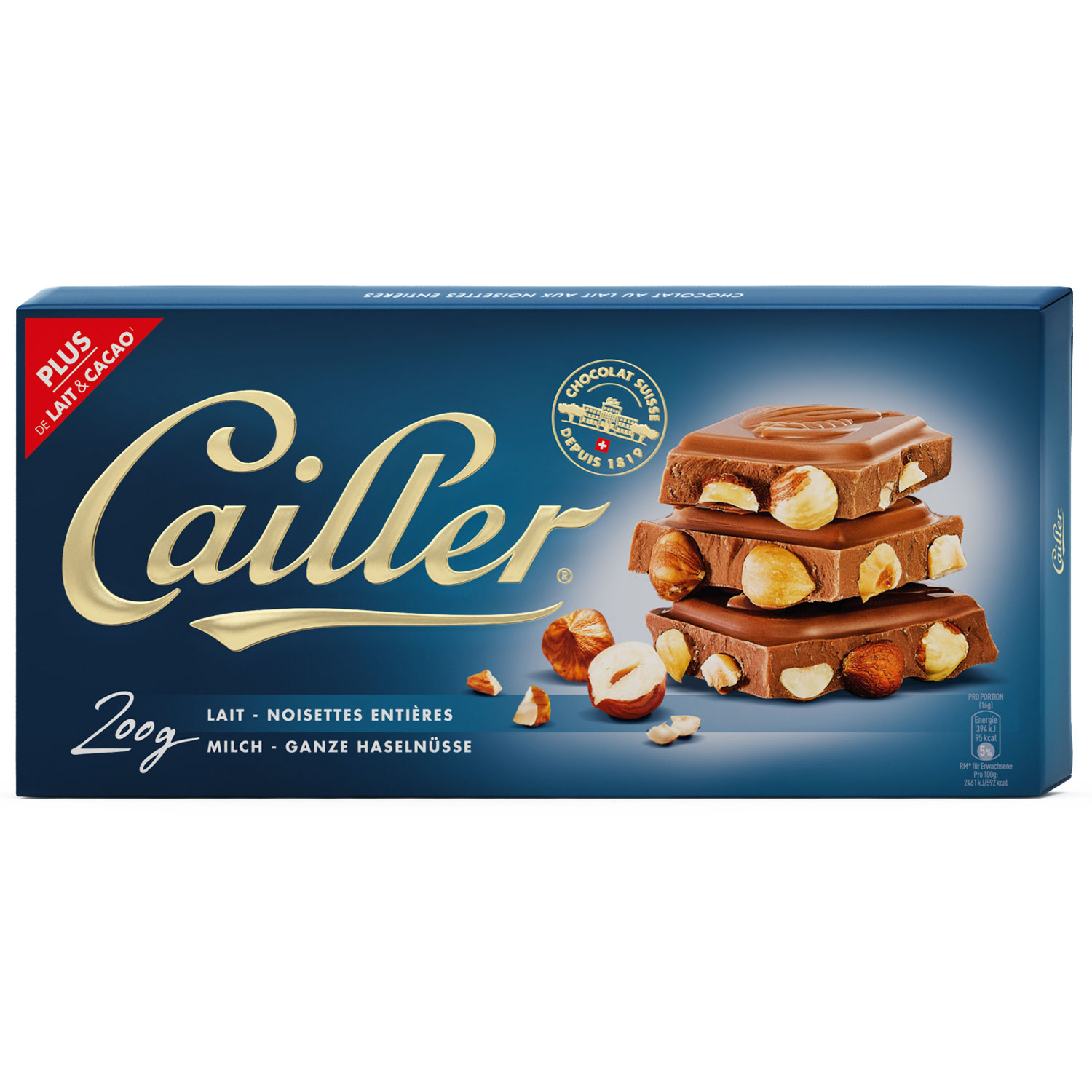 Cailler Milch Ganze Haselnüsse 200g