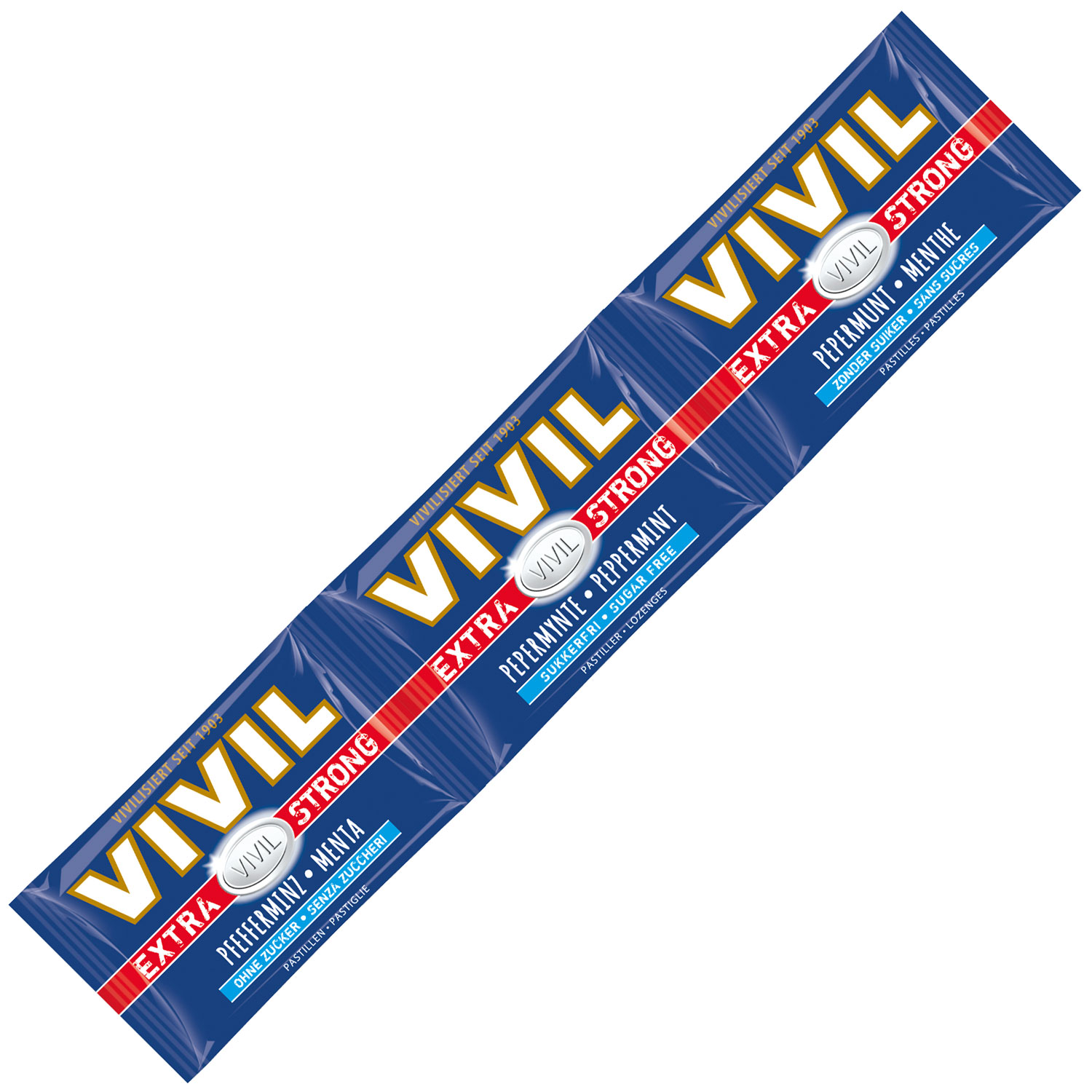 Vivil Extra Strong Pfefferminz ohne Zucker 3er