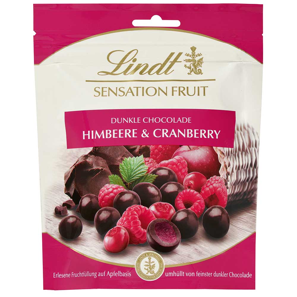 Lindt Sensation Fruit Himbeere & Cranberry 150g