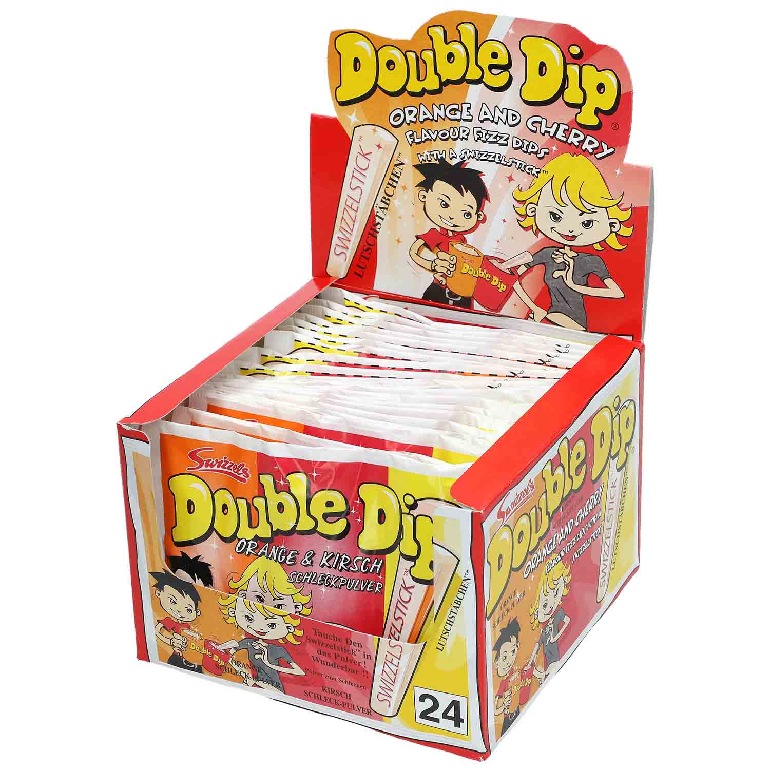 Swizzels Double Dip Orange & Cherry 24er