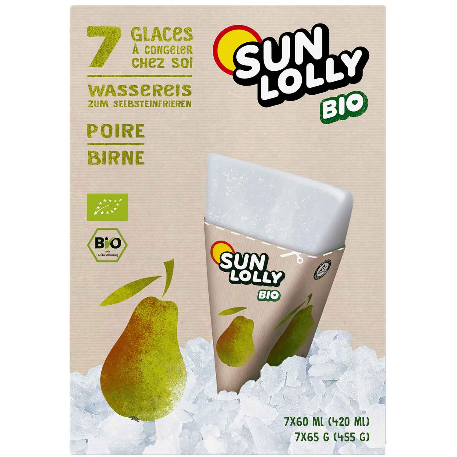 Sun Lolly Wassereis Birne Bio 7er