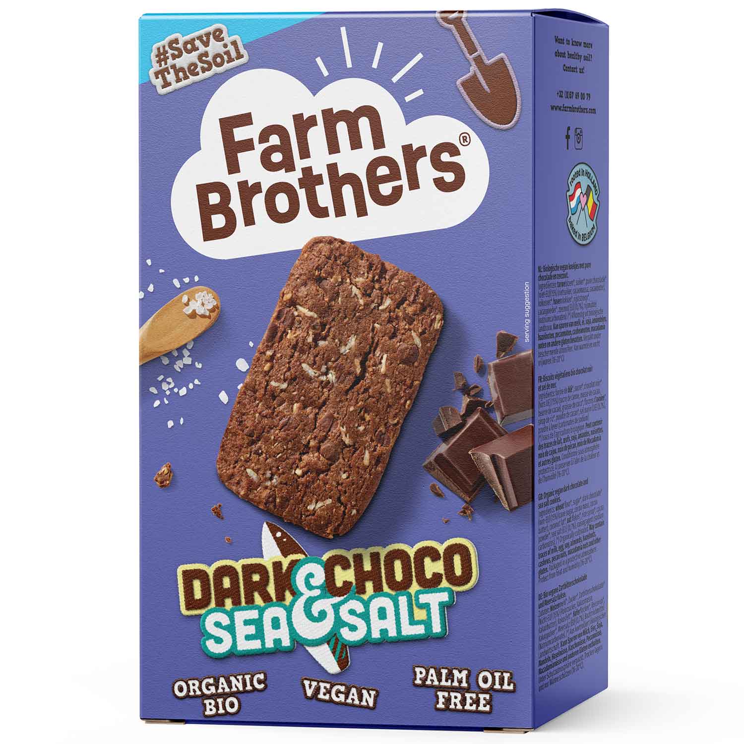 Farm Brothers Dark Choco & Sea Salt Bio 135g