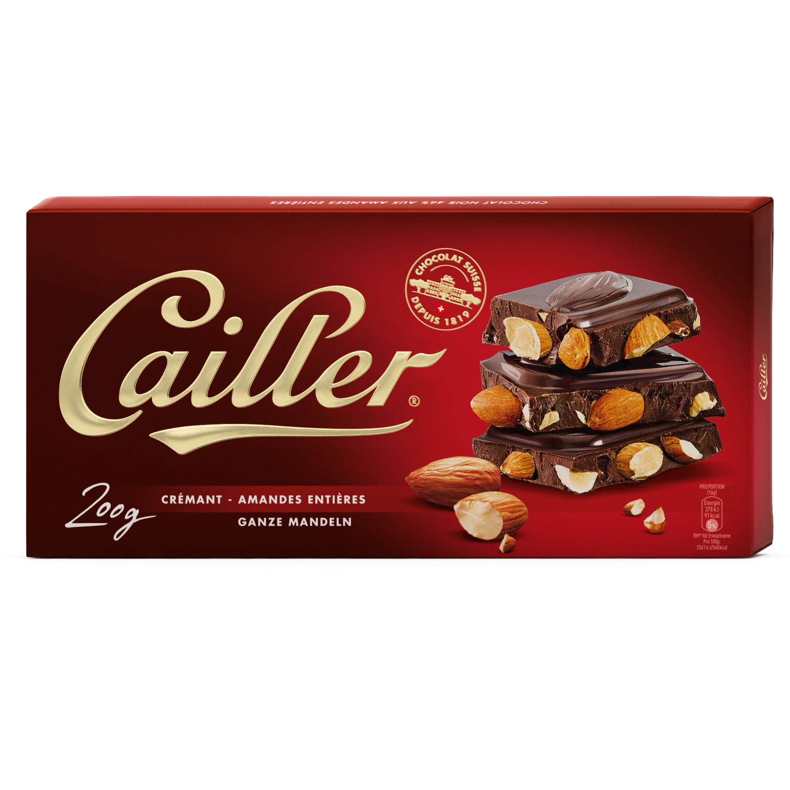 Cailler Crémant Ganze Mandeln 200g