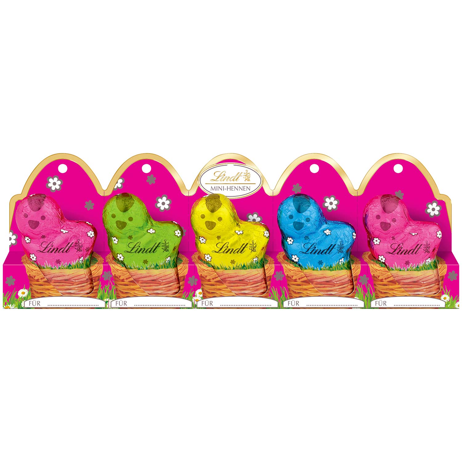 Lindt Deko Edition Mini-Hennen 5er
