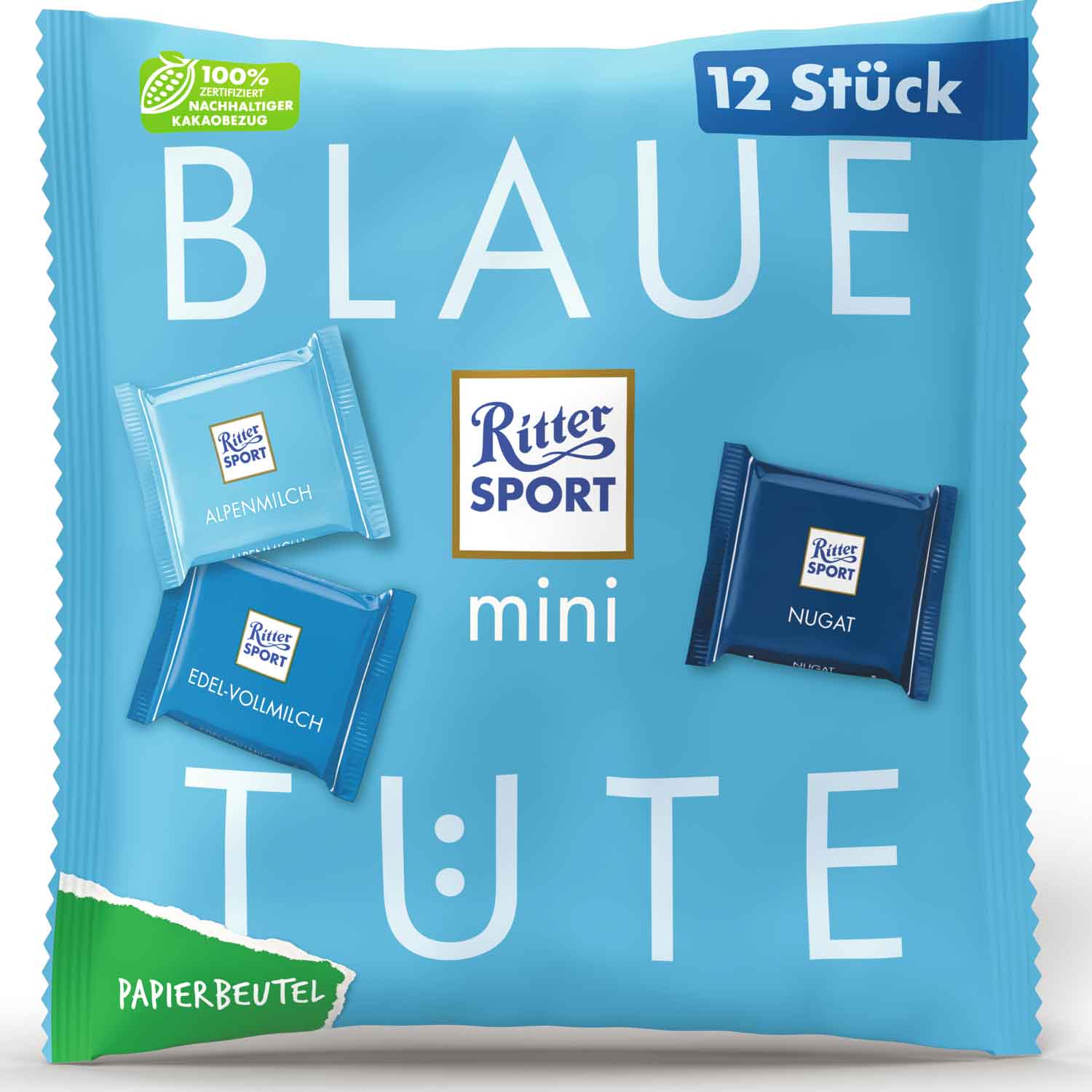 Ritter Sport mini Blaue Tüte 12er