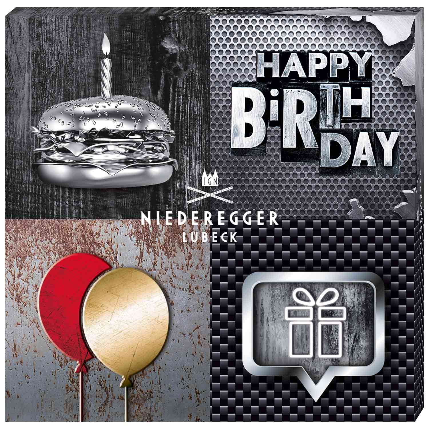Niederegger 'Happy Birthday' Burger 100g