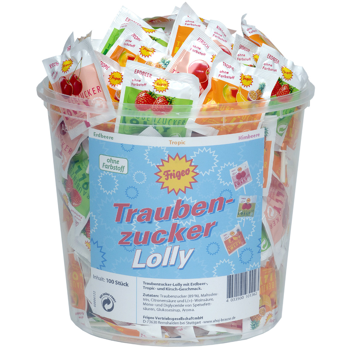 Frigeo Traubenzucker Lolly 100er