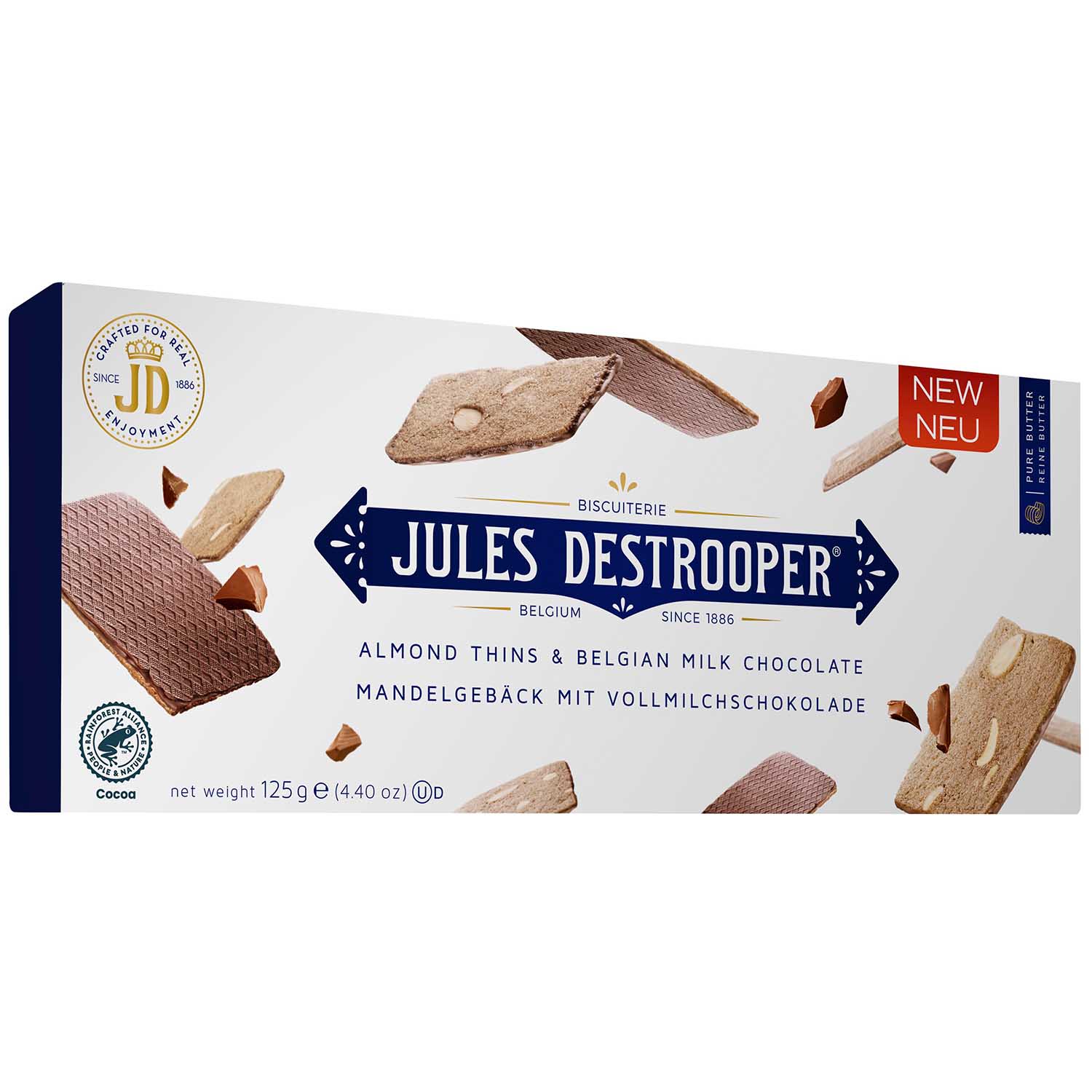 Jules Destrooper Mandelblätter Vollmilchschokolade 125g