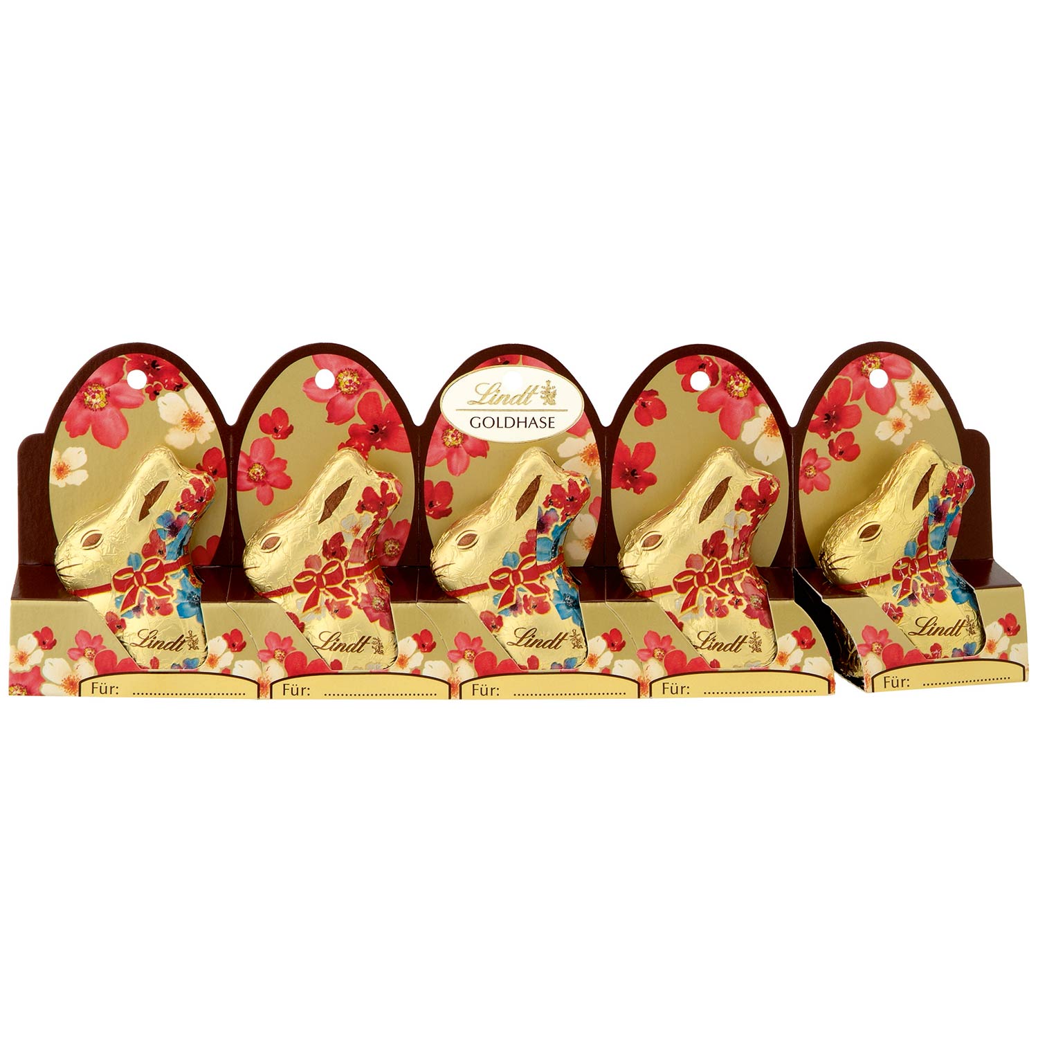 Lindt Mini-Goldhasen Blumen Edition 5er
