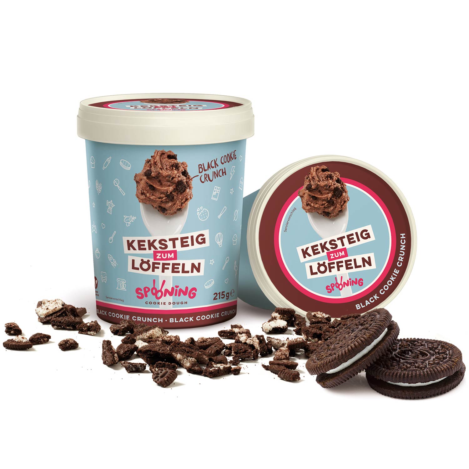 Spooning Cookie Dough Keksteig Black Cookie Crunch 215g