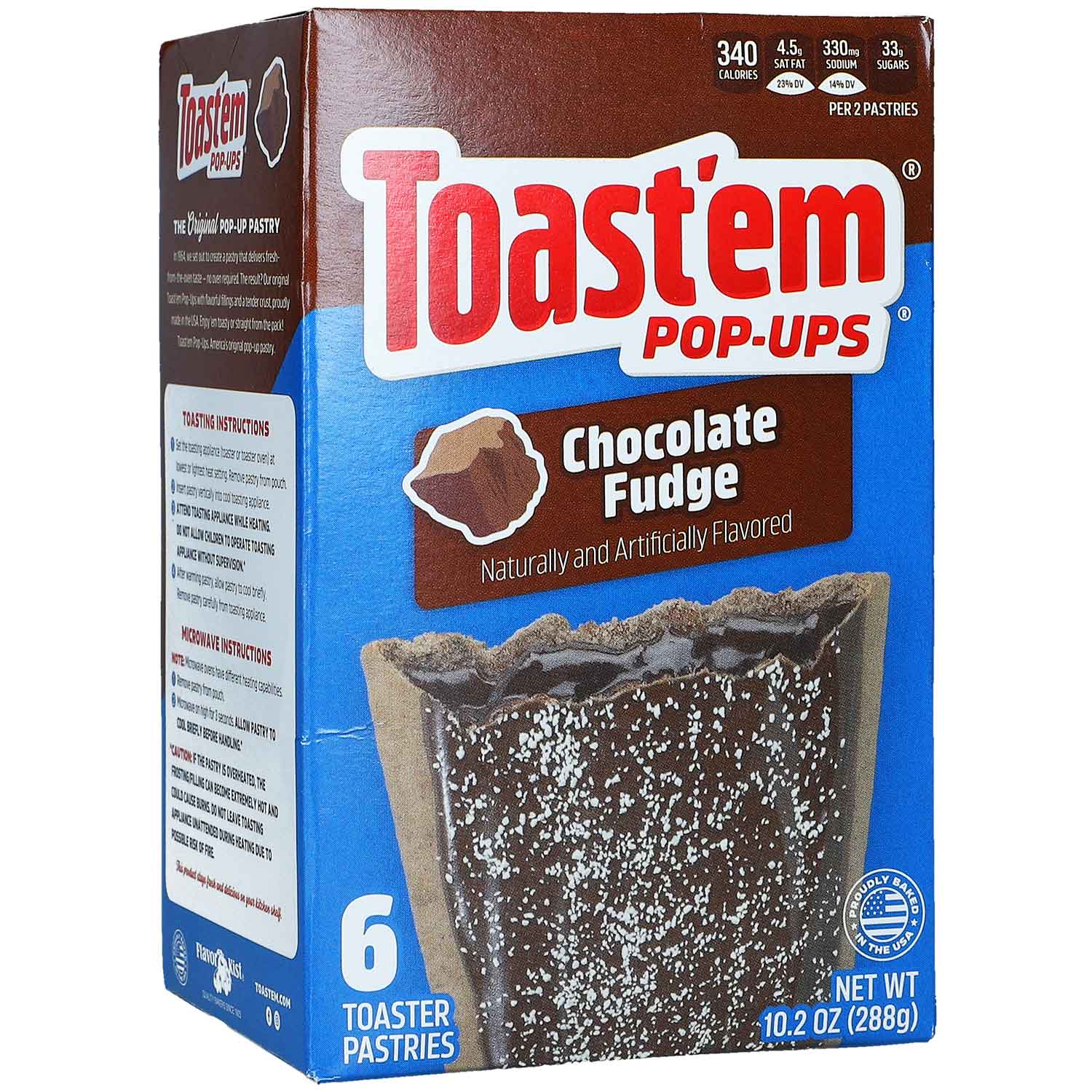 Toast'em Pop-Ups Frosted Chocolate Fudge 6er
