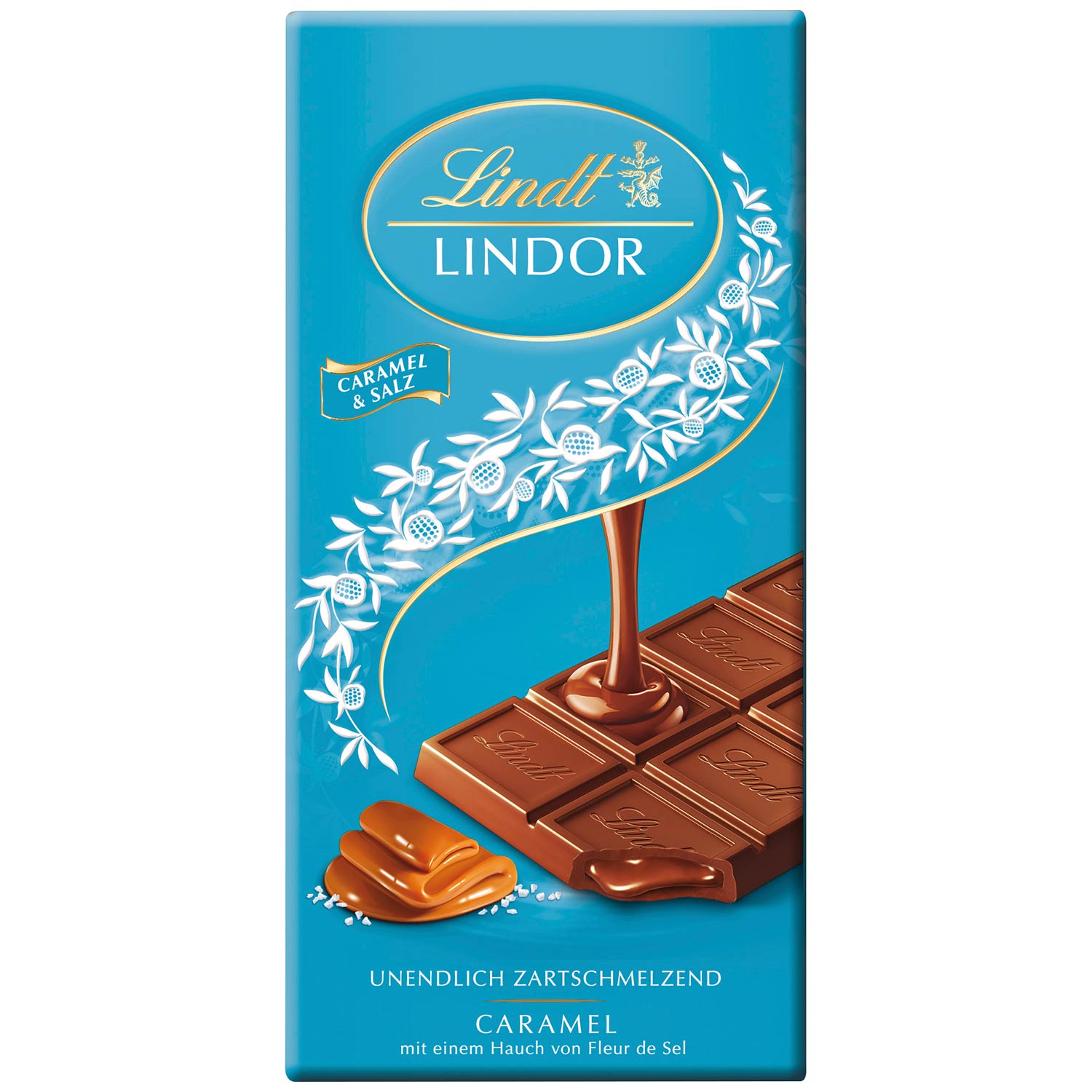 Lindt Lindor Caramel & Salz Vollmilch Tafel 100g