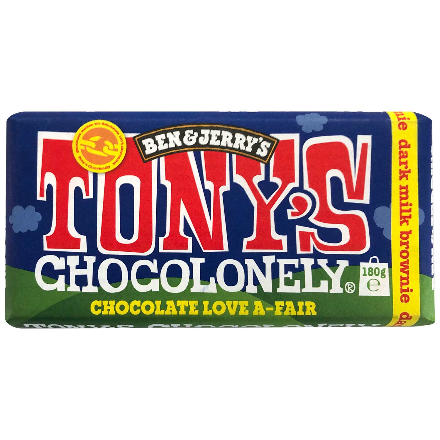 Tony's Chocolonely und Ben & Jerry's Dunkle Schokolade Brownie 180g