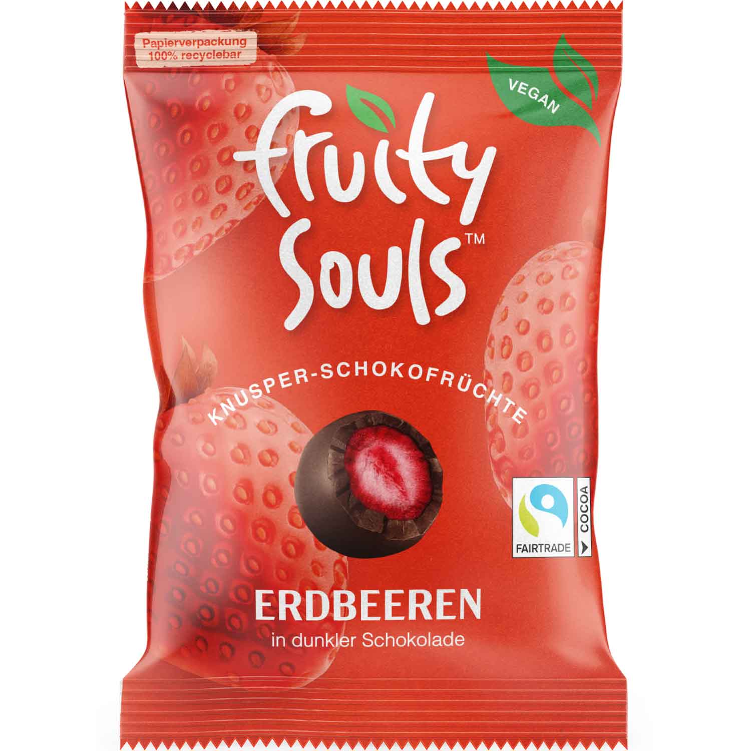 Fruity Souls Erdbeere Zartbitter Vegan 80g