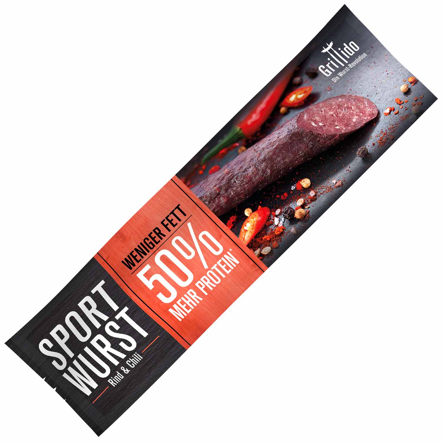 Grillido Sportwurst Rind & Chili 20g