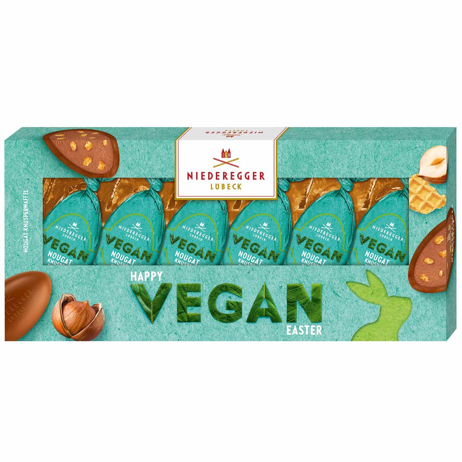 Niederegger Vegan Nougat-Eier Knusperwaffel 100g