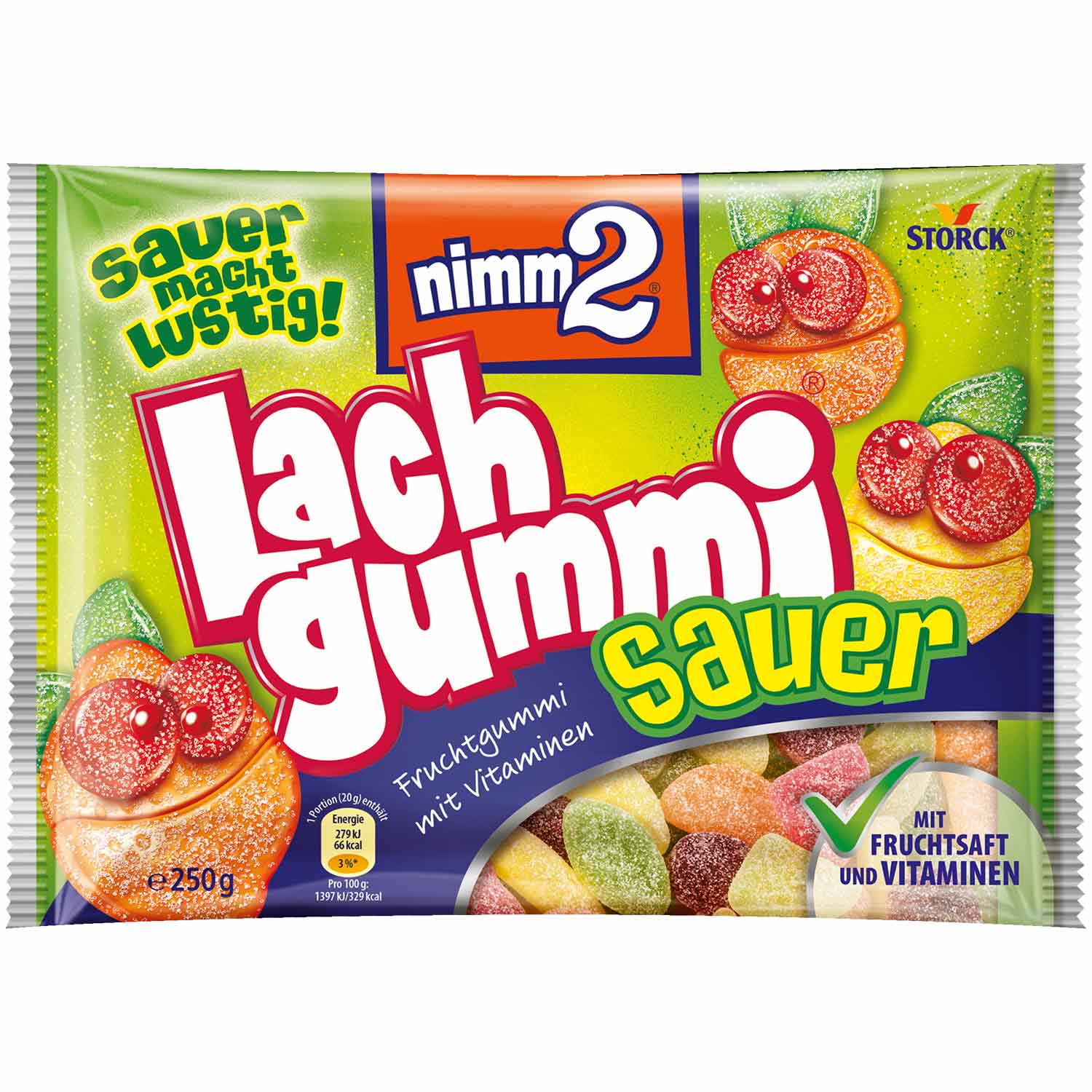 nimm2 Lachgummi sauer 250g