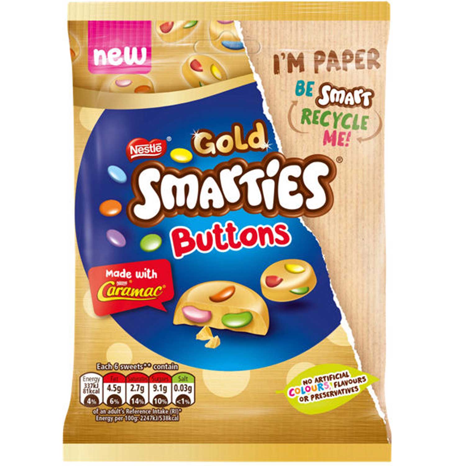 Smarties Buttons Gold 85g