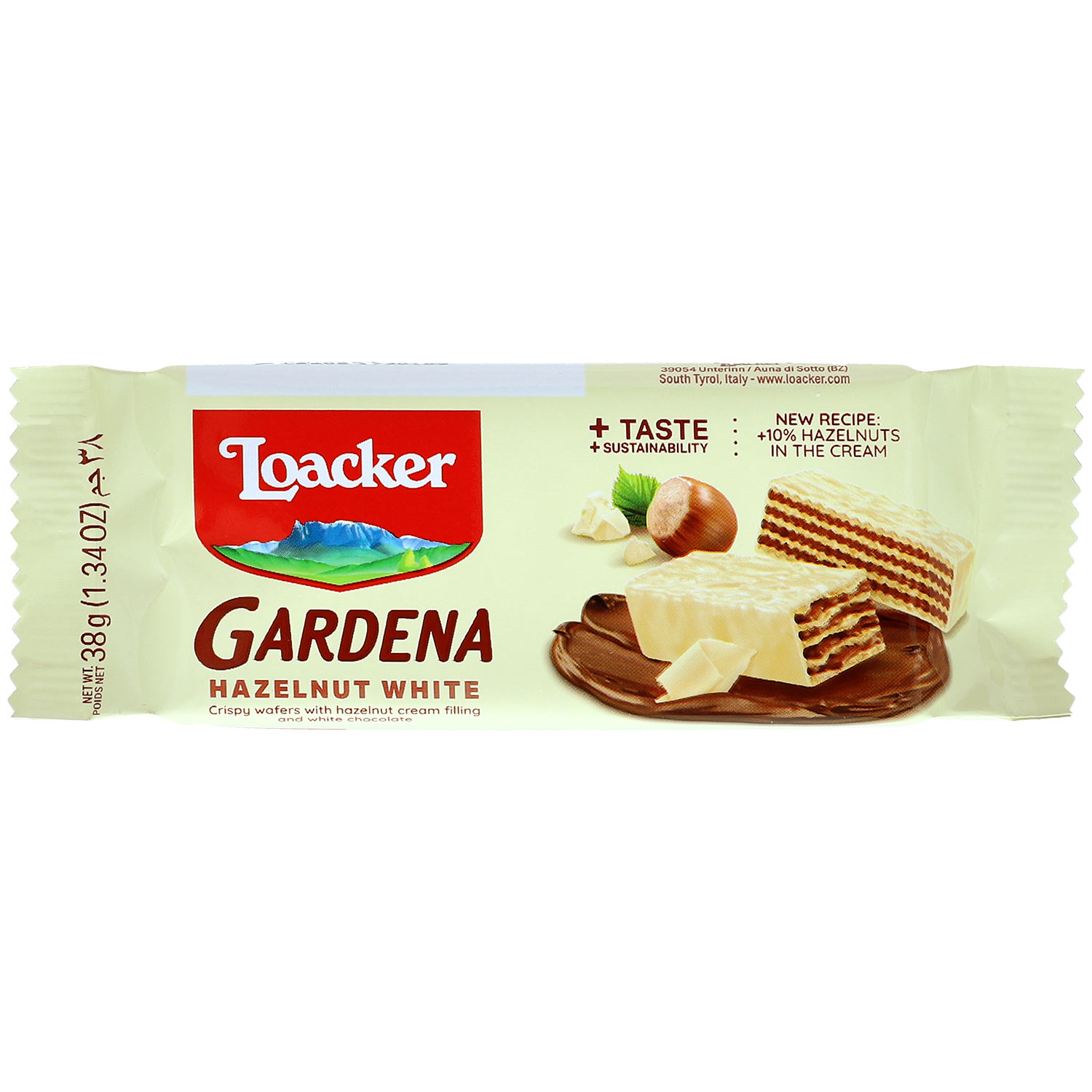 Loacker Gardena Hazelnut White 38g