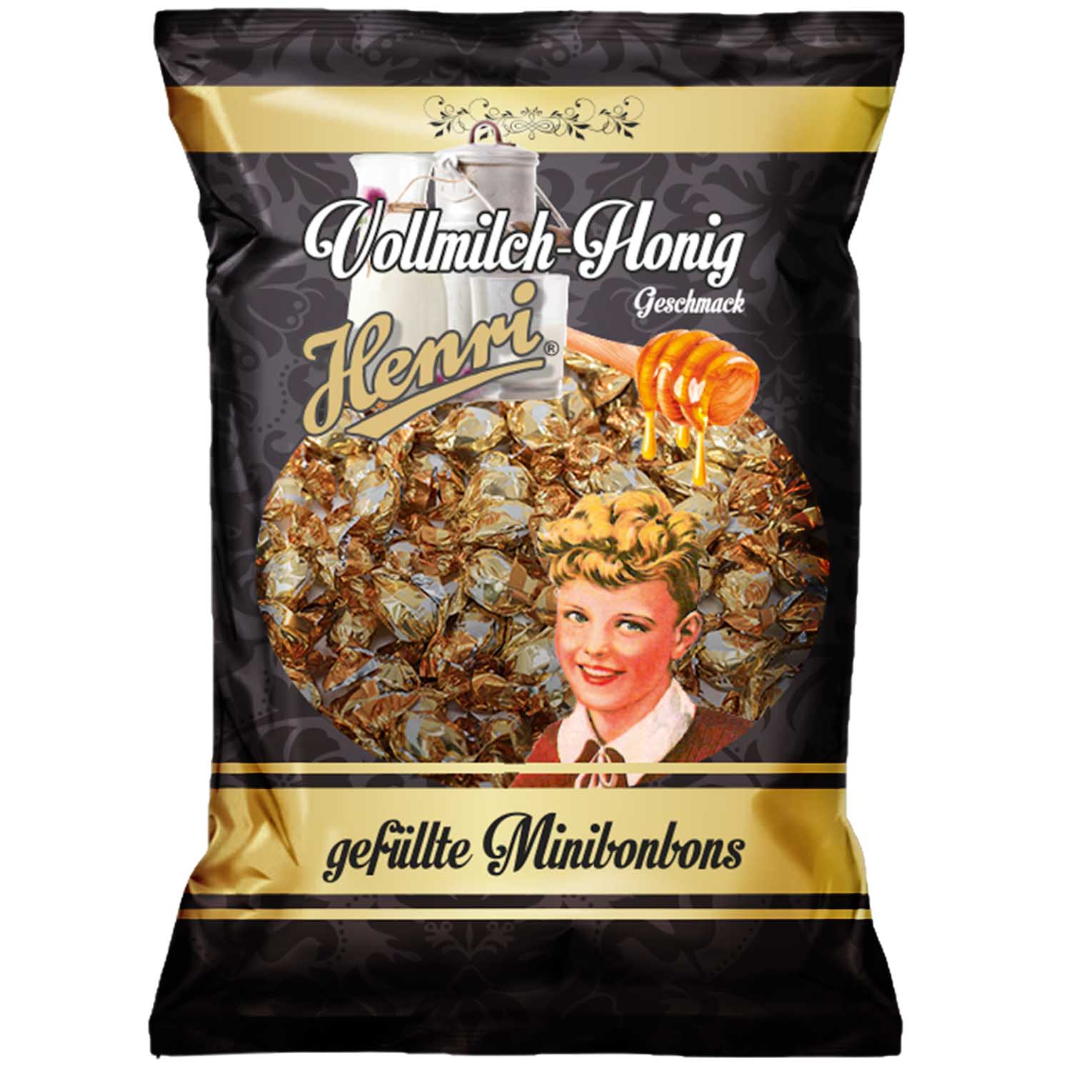 Henri gefüllte Minibonbons Vollmilch-Honig 200g