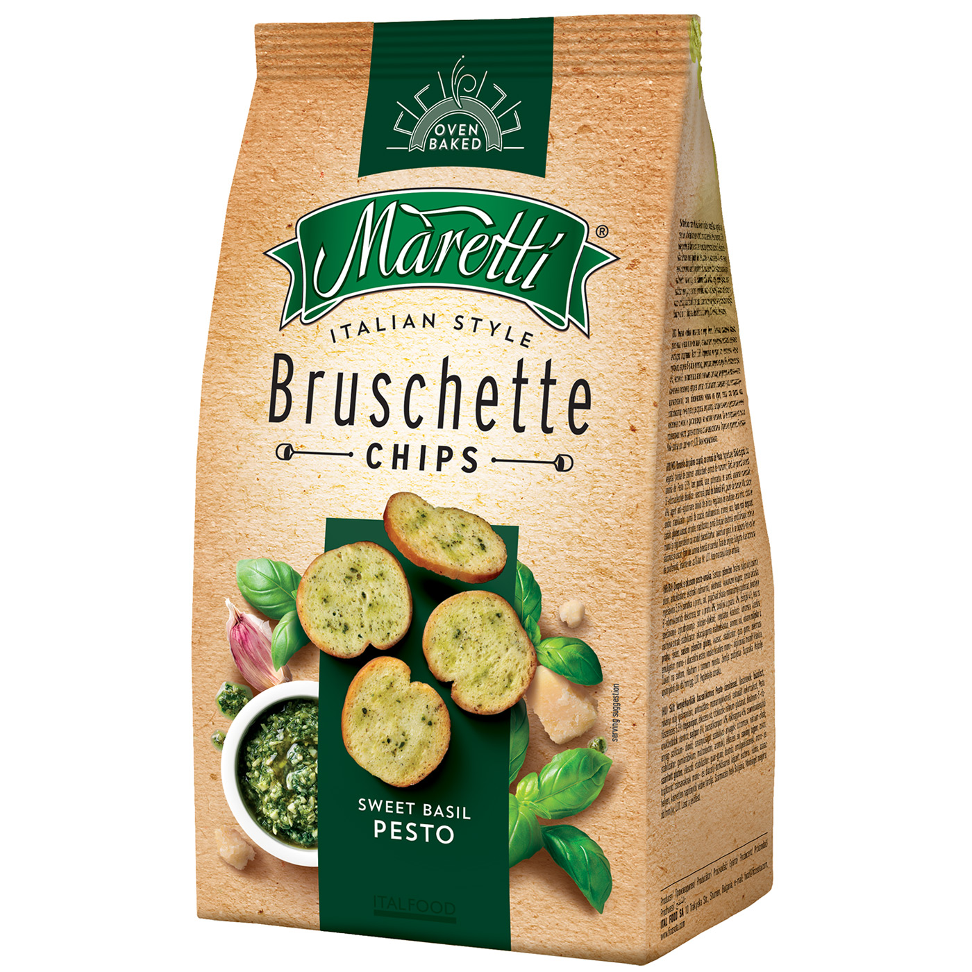 Maretti Bruschette Chips Sweet Basil Pesto 150g