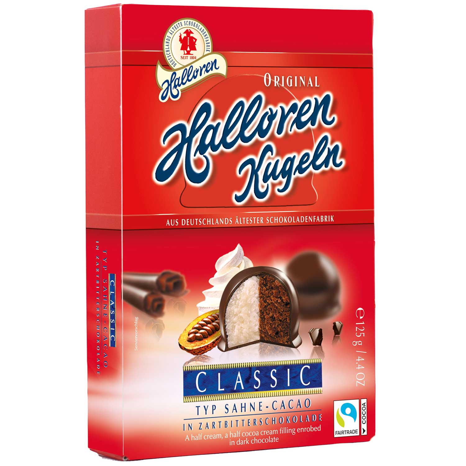 Halloren Kugeln Classic Sahne-Cacao 125g