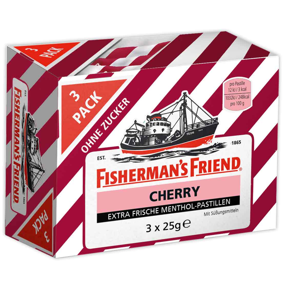 Fisherman's Friend Cherry ohne Zucker 3x25g