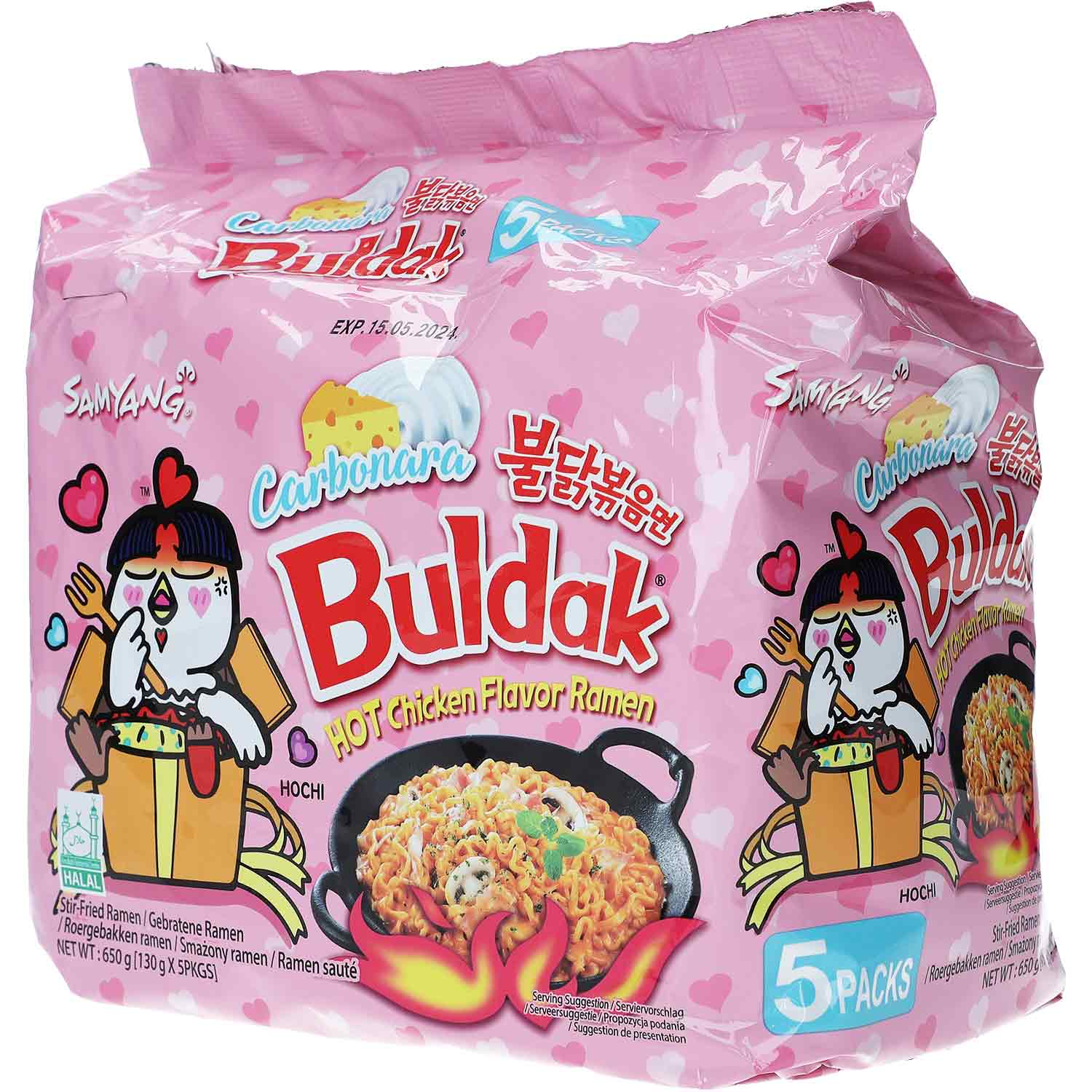 Samyang Buldak Ramen Hot Chicken Carbonara 5x130g
