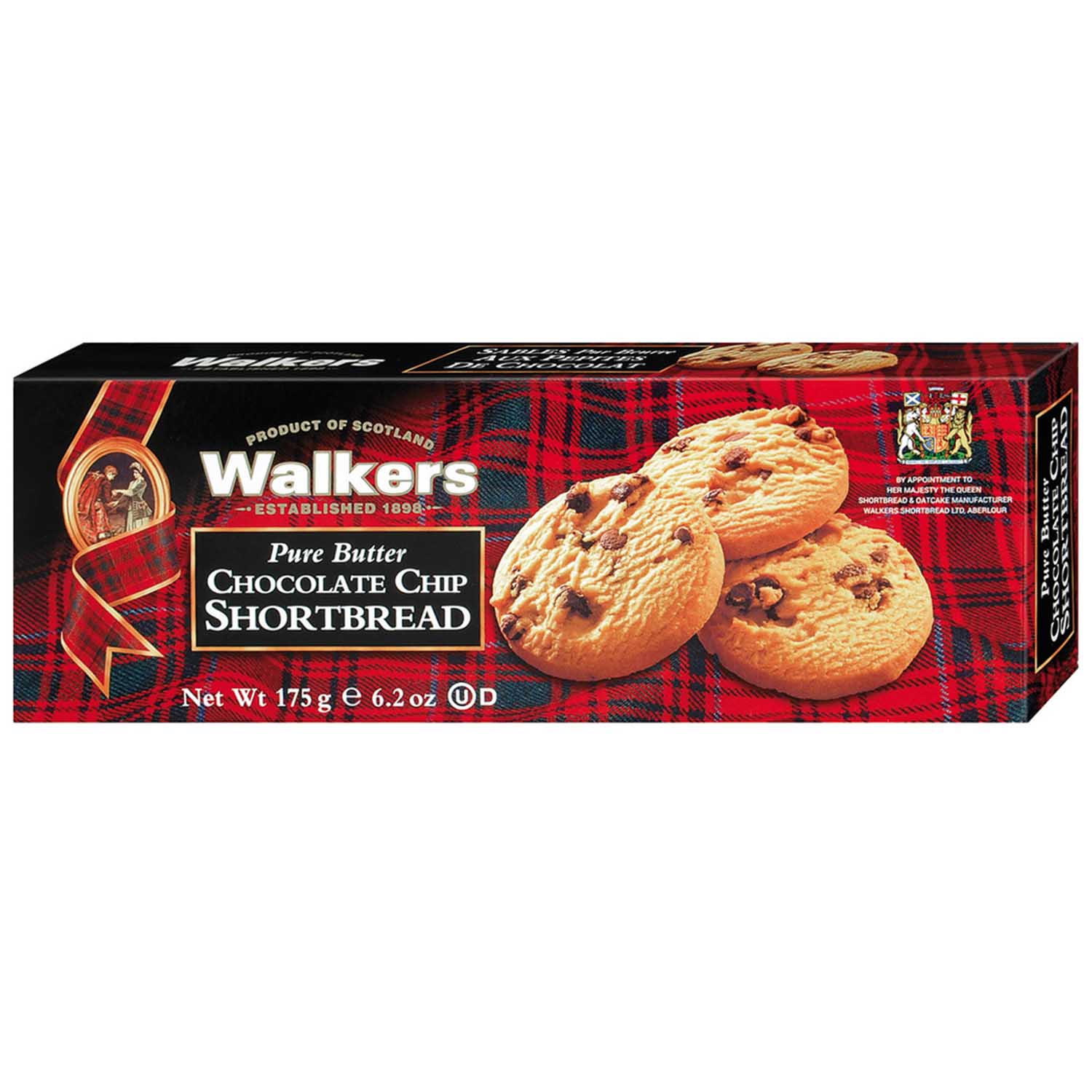 Walkers Pure Butter Chocolate Chip Shortbread 175g