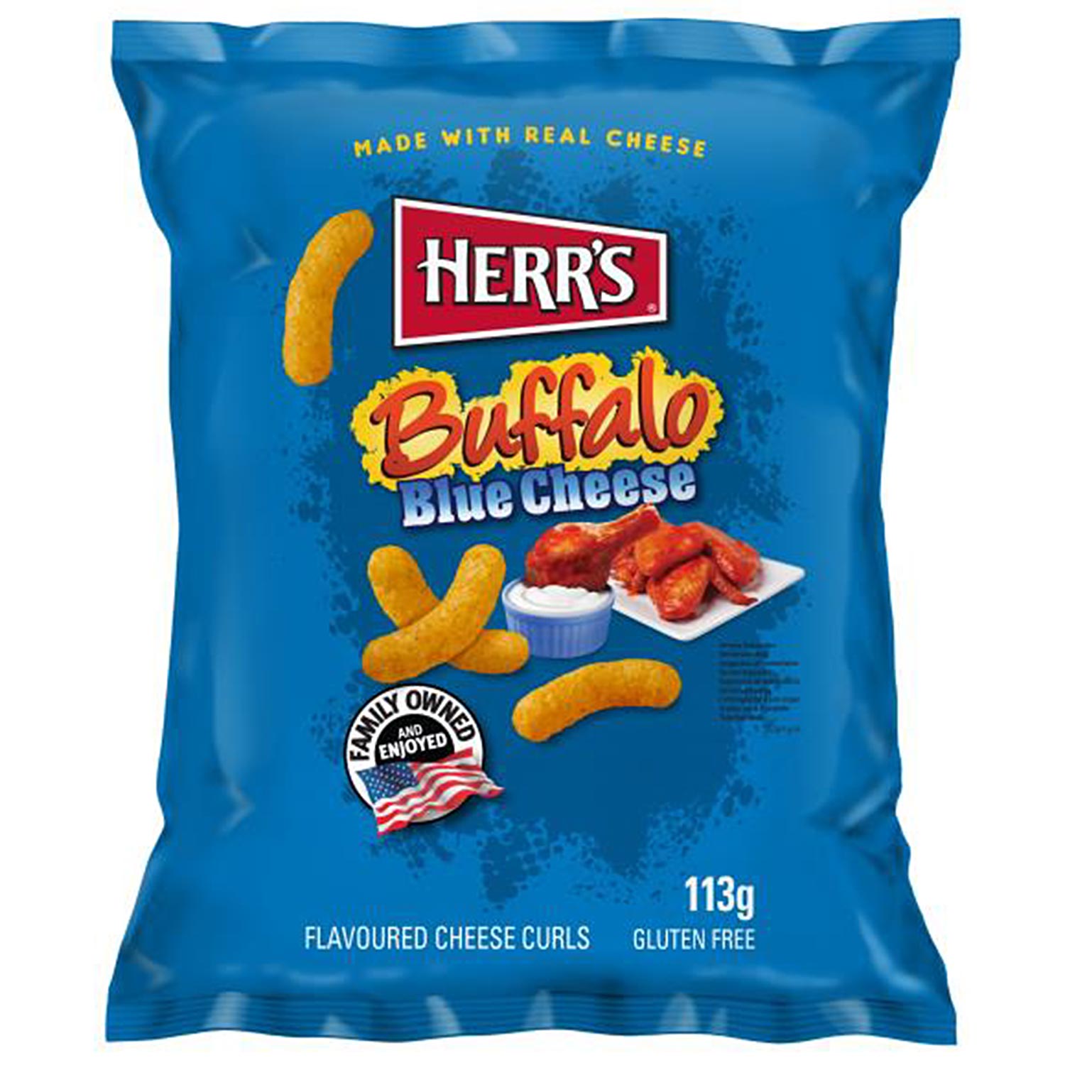Herr's Buffalo Blue Cheese Curls 113g
