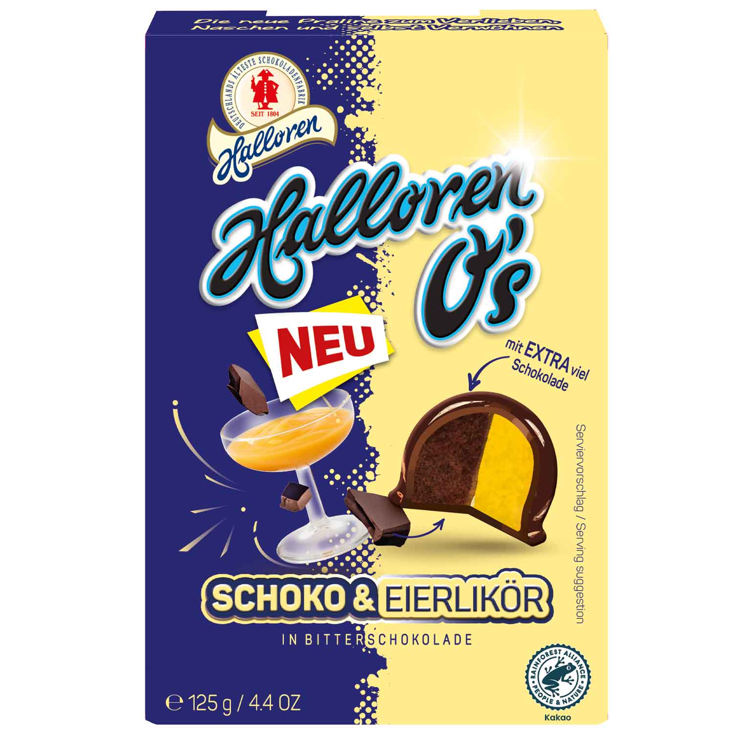 Halloren O's Schoko & Eierlikör 125g