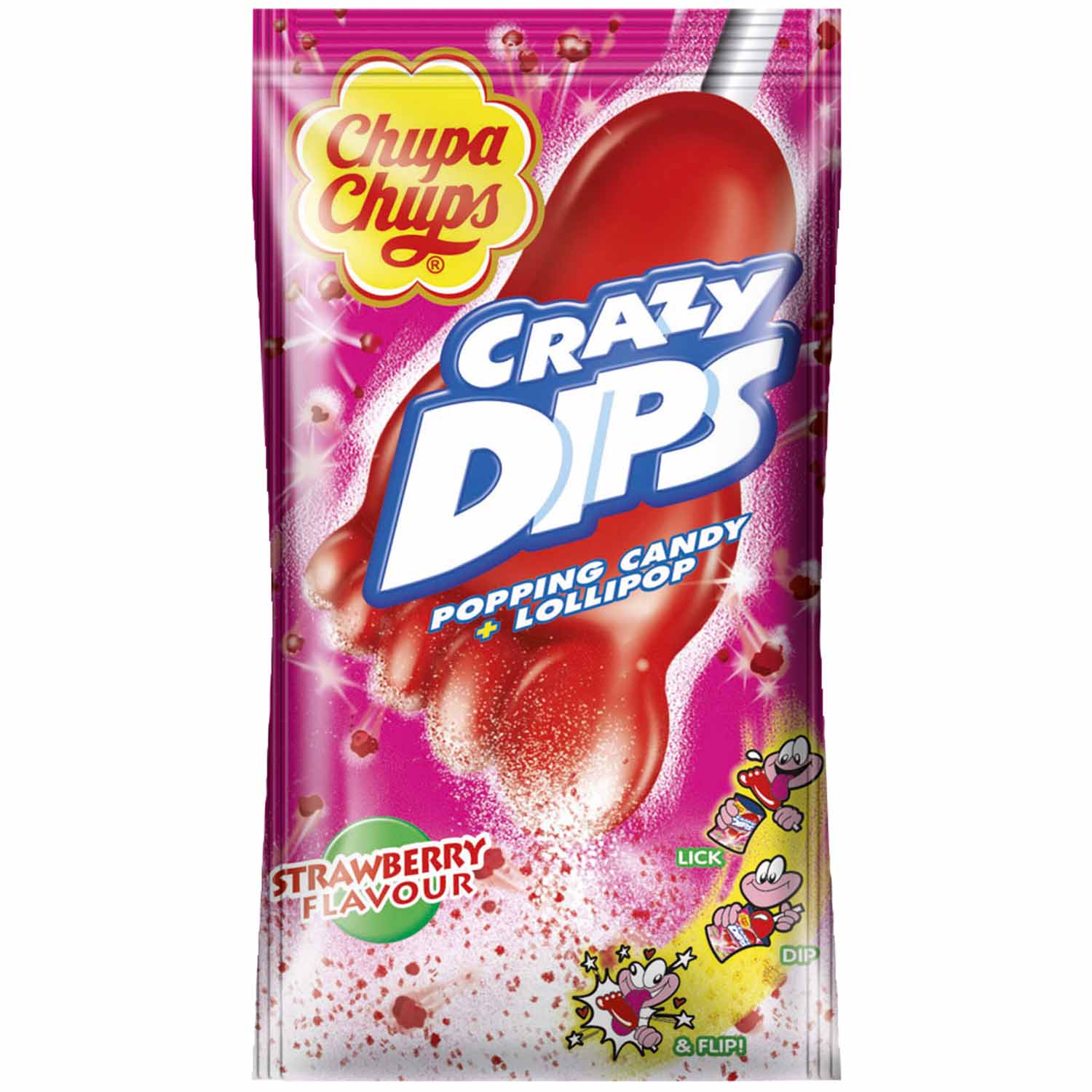 Chupa Chups Crazy Dips Strawberry 14g