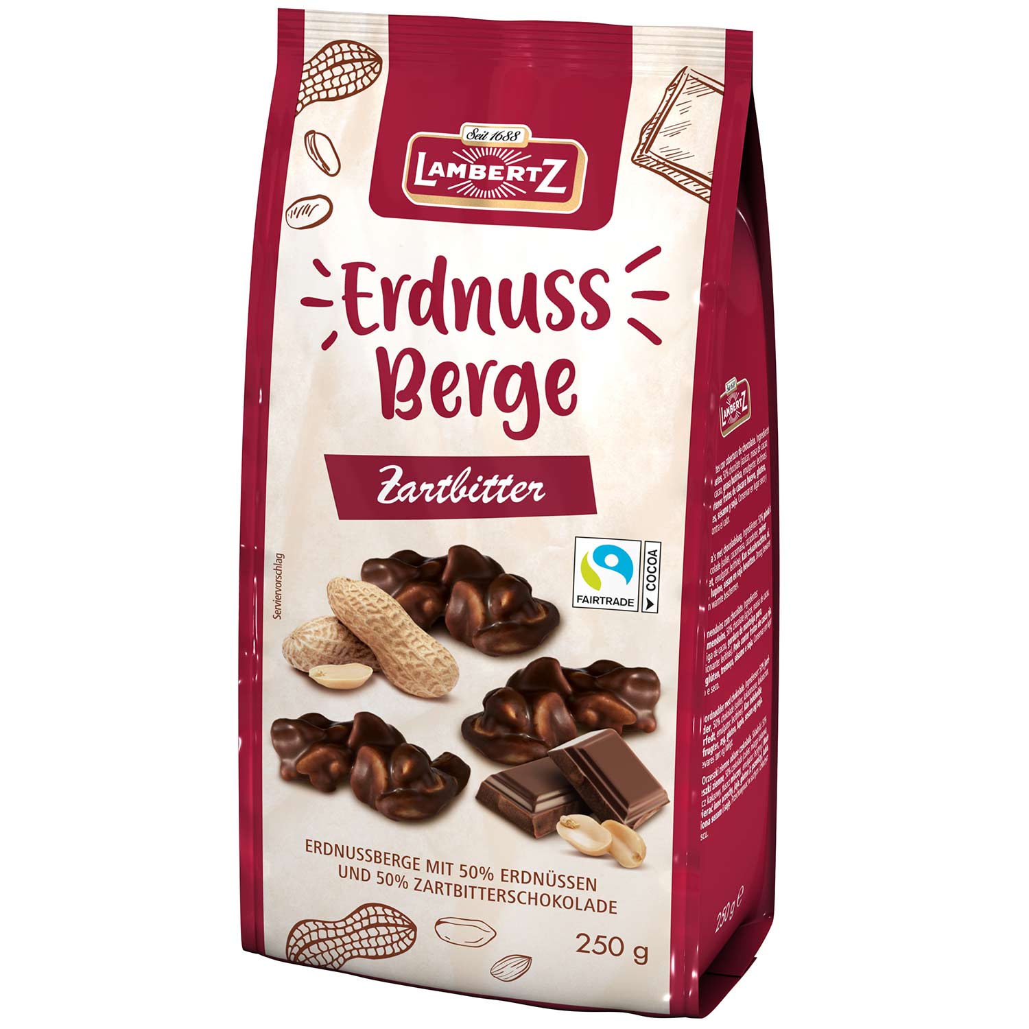 Lambertz Erdnussberge Zartbitter 250g